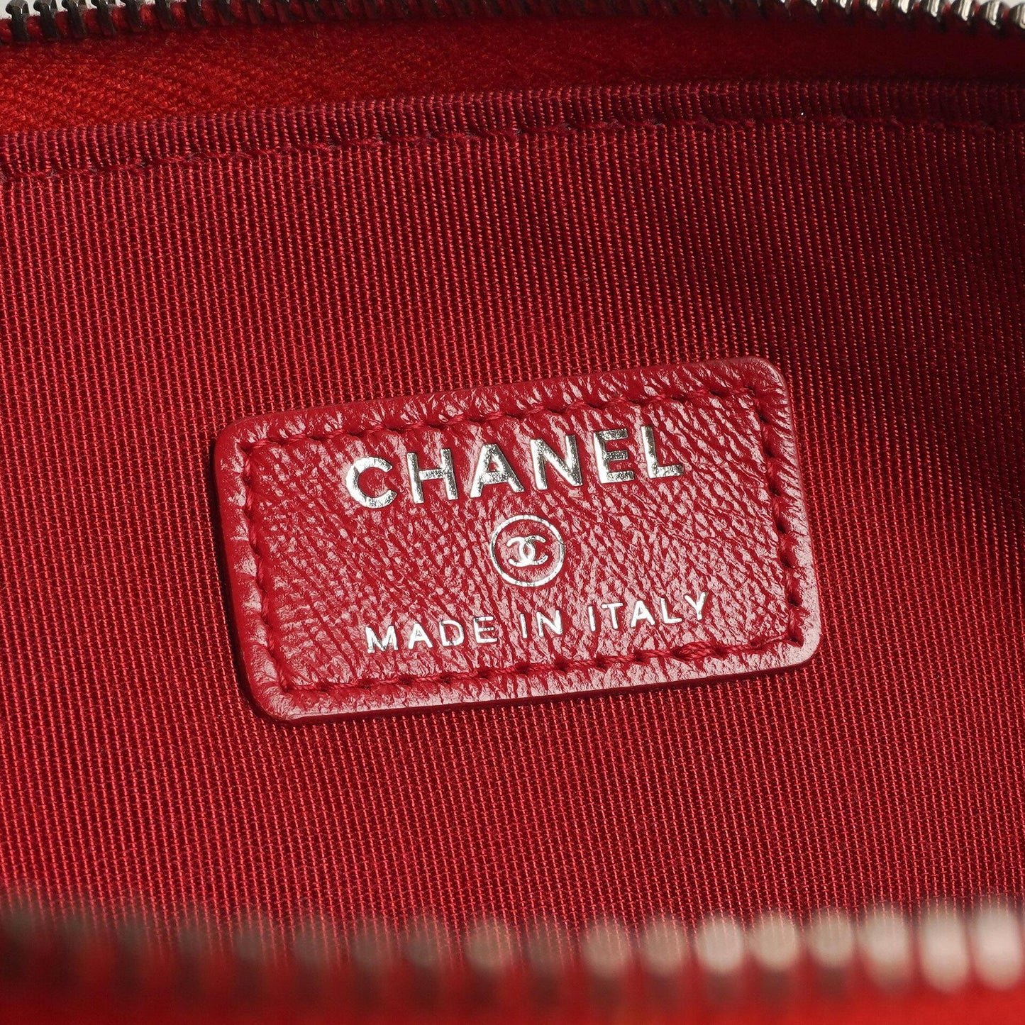Chanel Gabrielle Pouch Clutch In Grey Quilted Wool And Navy Calfskin
