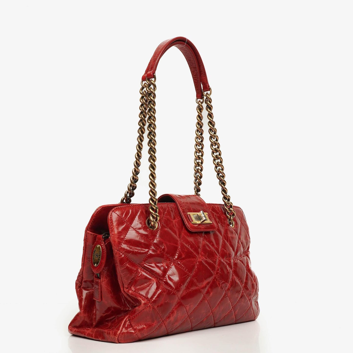 Chanel Glazed Crackled Calfskin Reissue Tote Bag