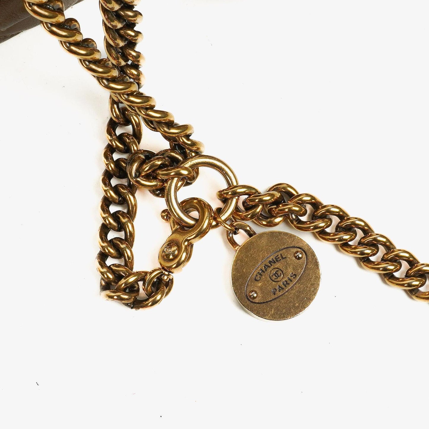 Chanel Gold Calfskin Medium Crown Single Flap Bag