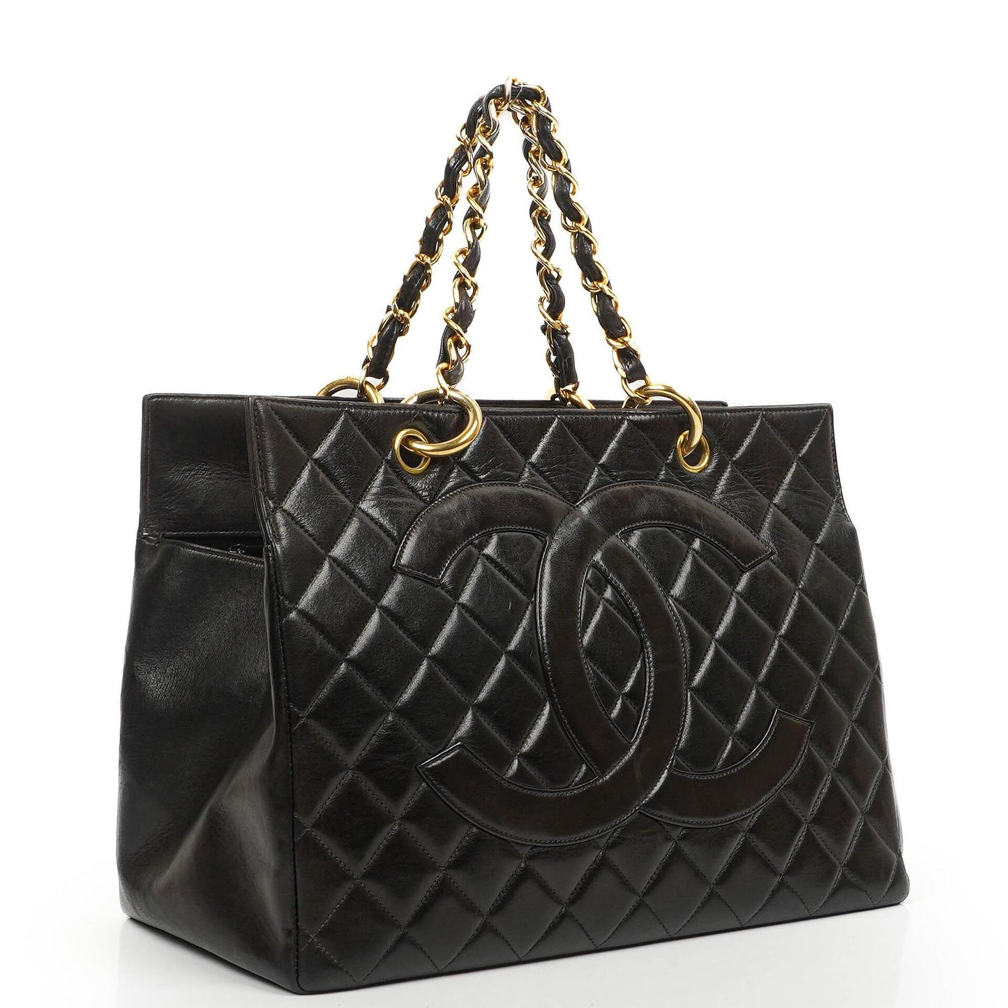 Chanel Grand Shopping Tote Quilted Lambskin Gold-Tone Hardware