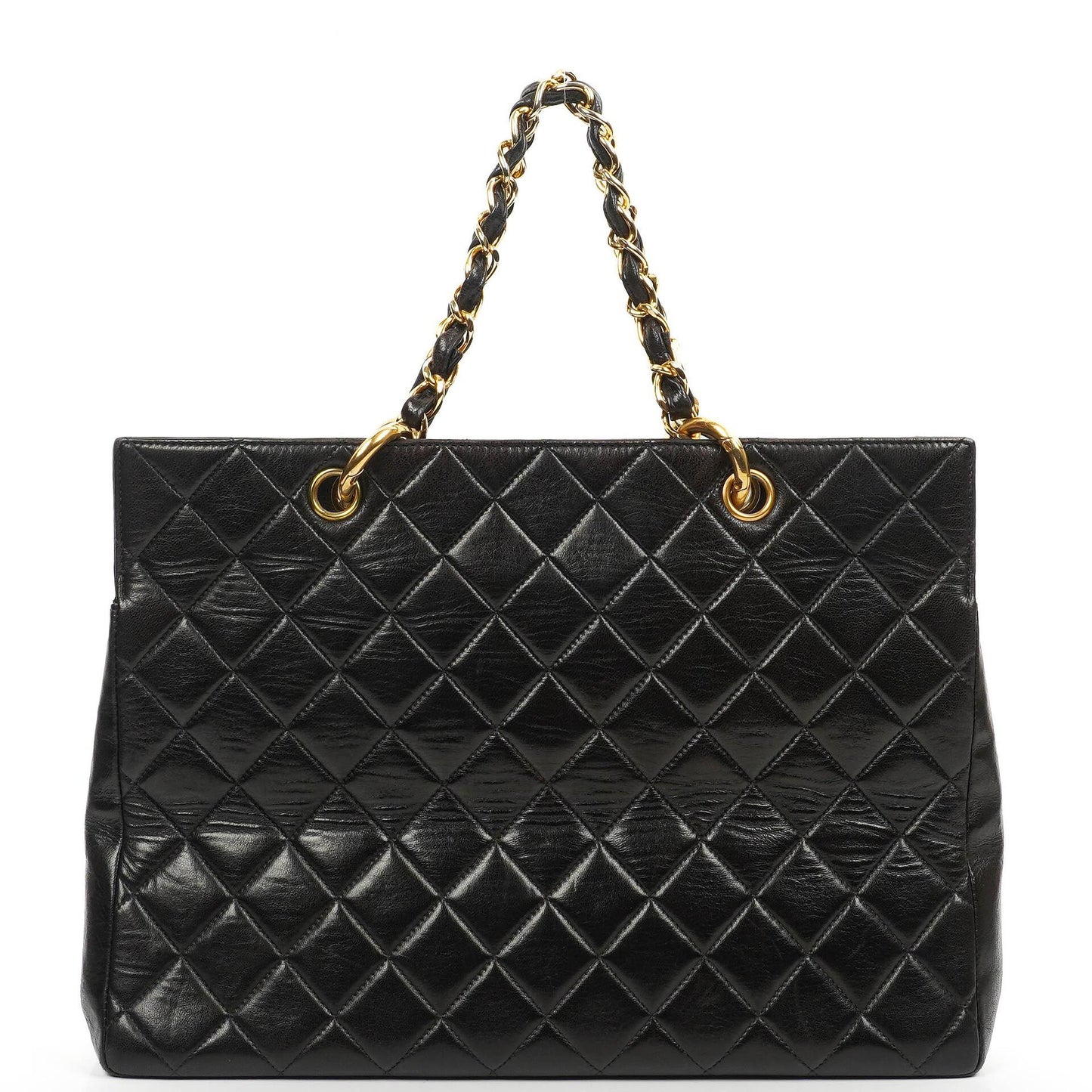 Chanel Grand Shopping Tote Quilted Lambskin Gold-Tone Hardware