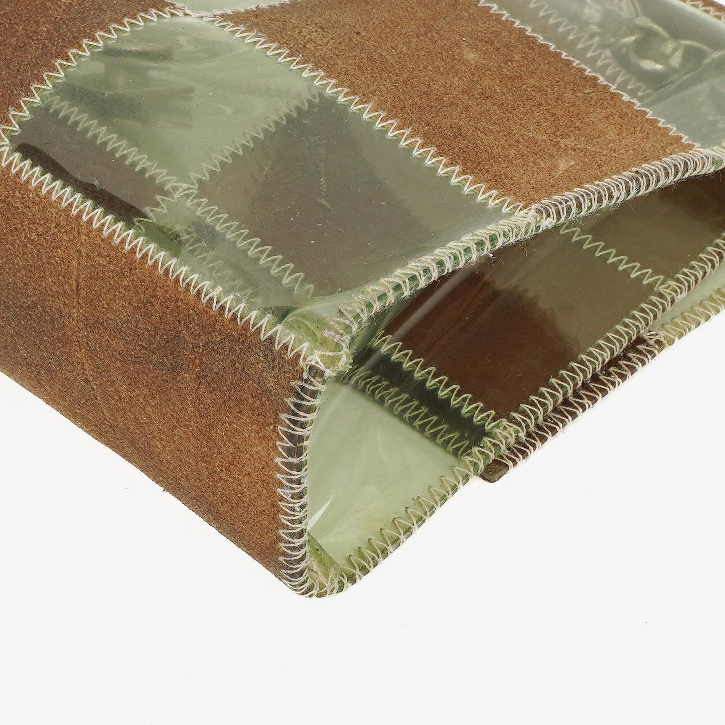Chanel Green/Brown PVC and Leather Naked Patchwork Flap Bag