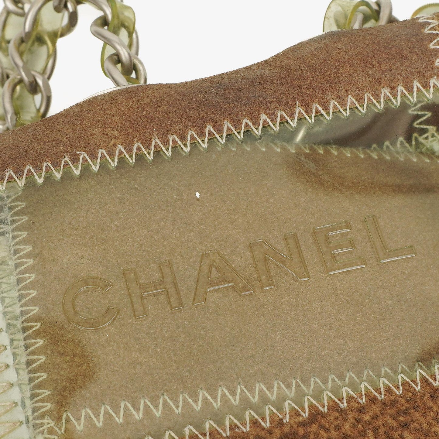 Chanel Green/Brown PVC and Leather Naked Patchwork Flap Bag