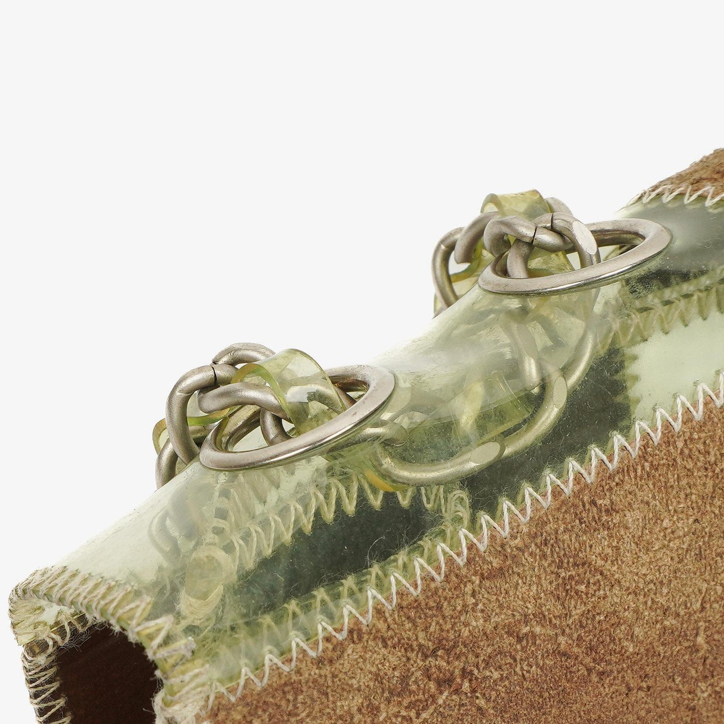 Chanel Green/Brown PVC and Leather Naked Patchwork Flap Bag