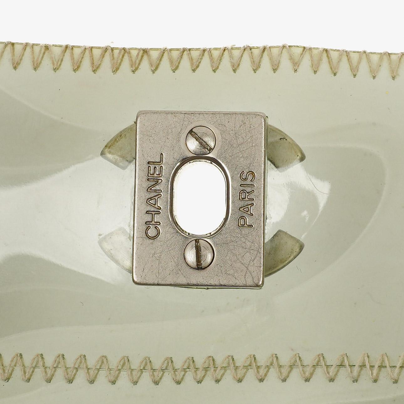 Chanel Green/Brown PVC and Leather Naked Patchwork Flap Bag