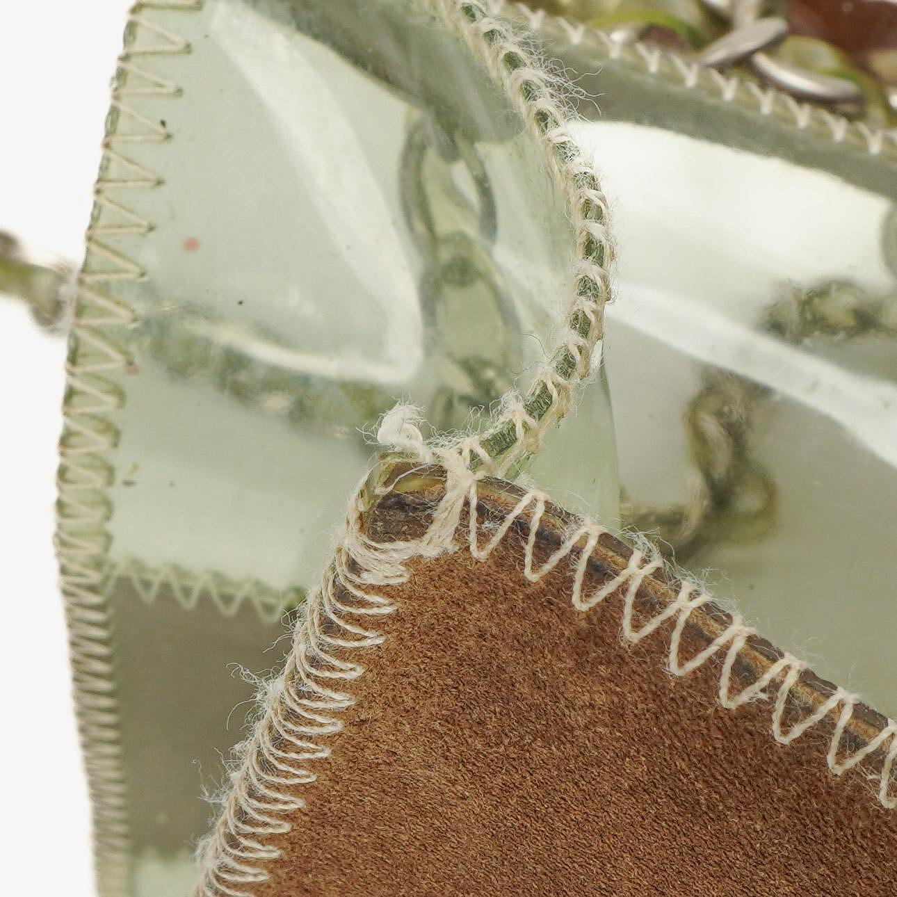 Chanel Green/Brown PVC and Leather Naked Patchwork Flap Bag