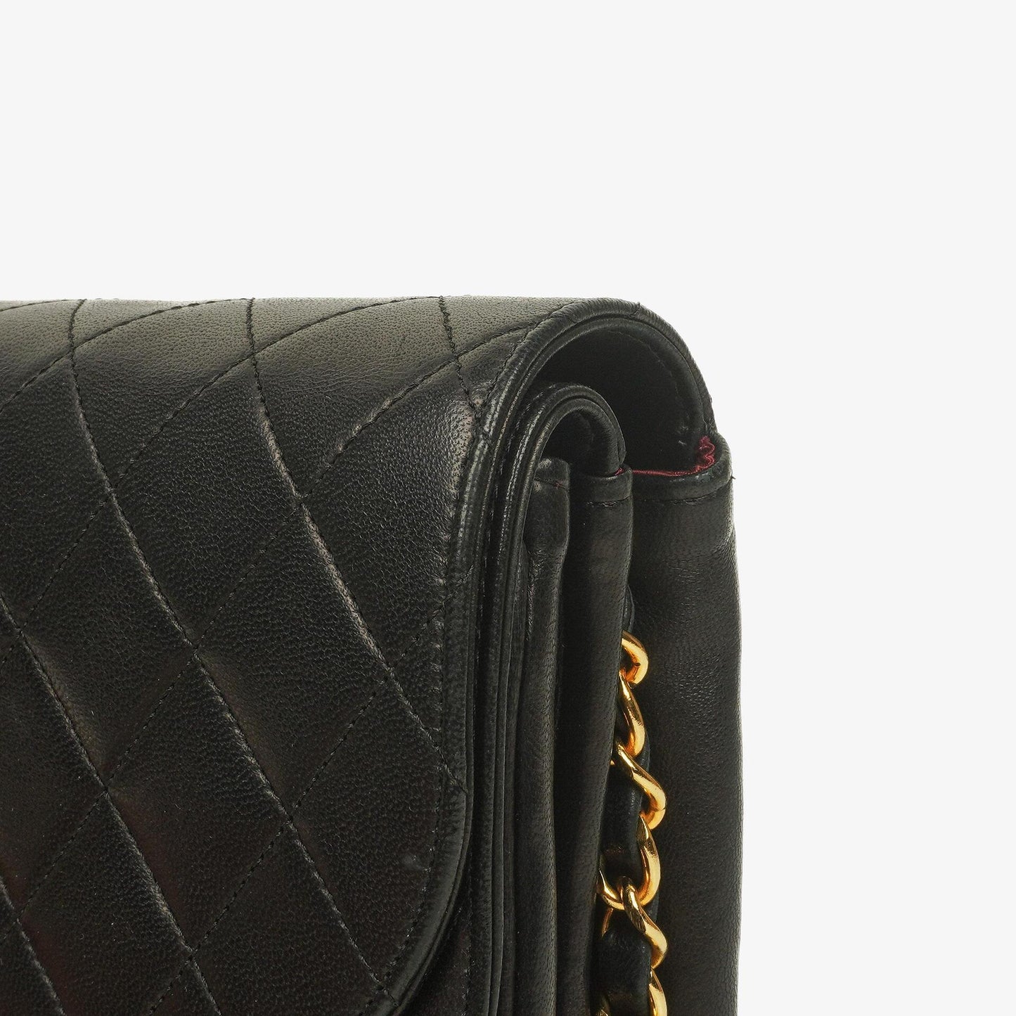 Chanel Half-Moon Double Flap Bag Black Quilted Lambskin 24K Gold-Plated Hardware
