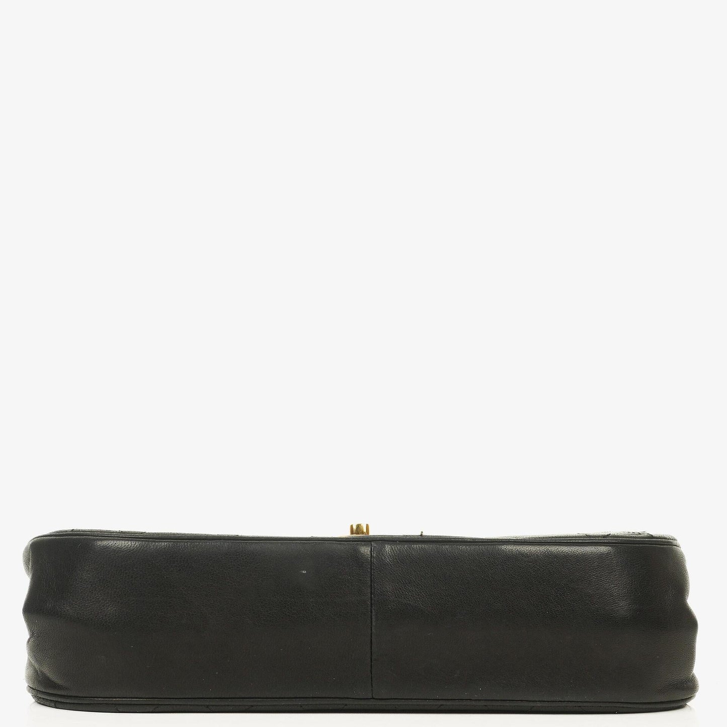 Chanel Half-Moon Double Flap Bag Black Quilted Lambskin 24K Gold-Plated Hardware