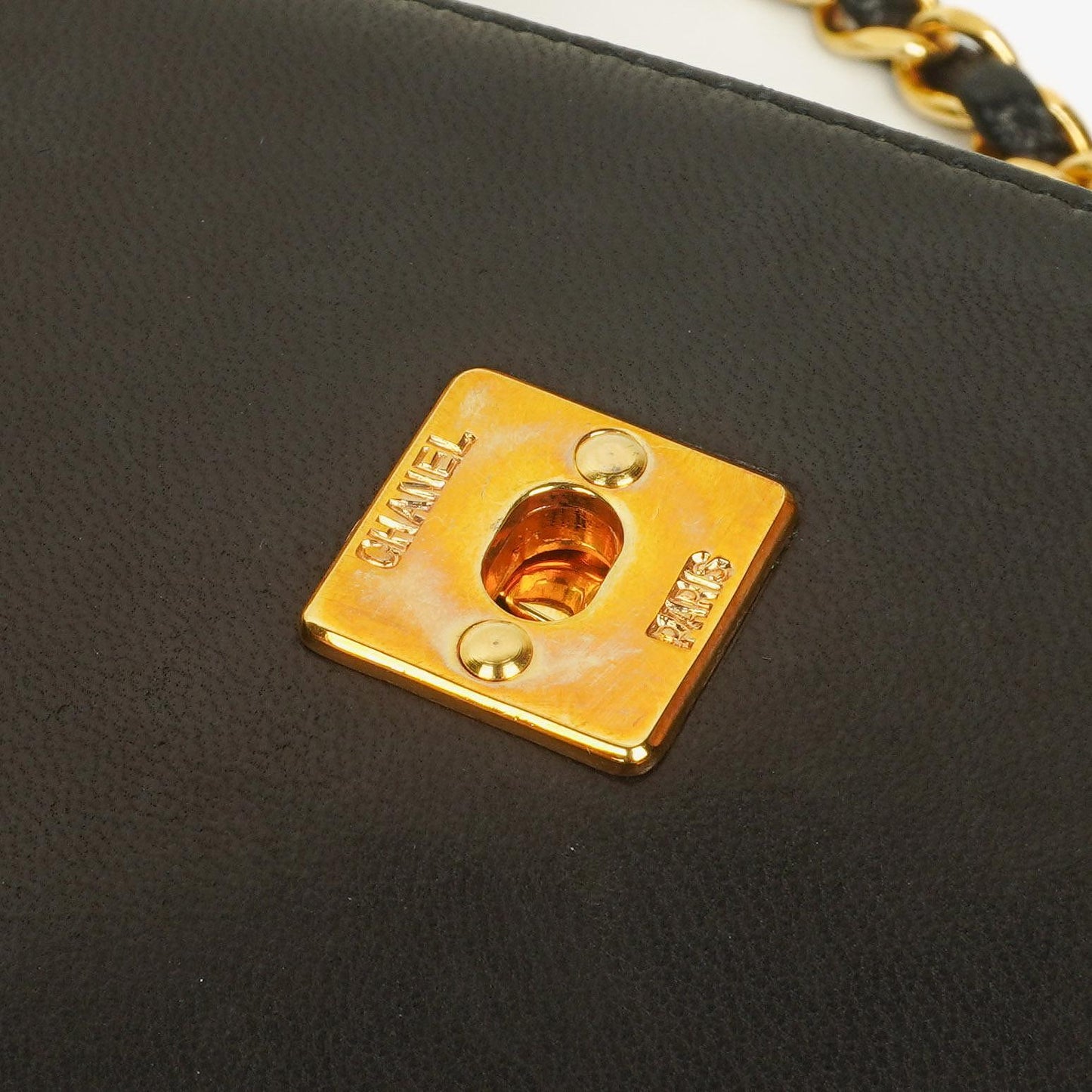 Chanel Half-Moon Double Flap Bag Black Quilted Lambskin 24K Gold-Plated Hardware