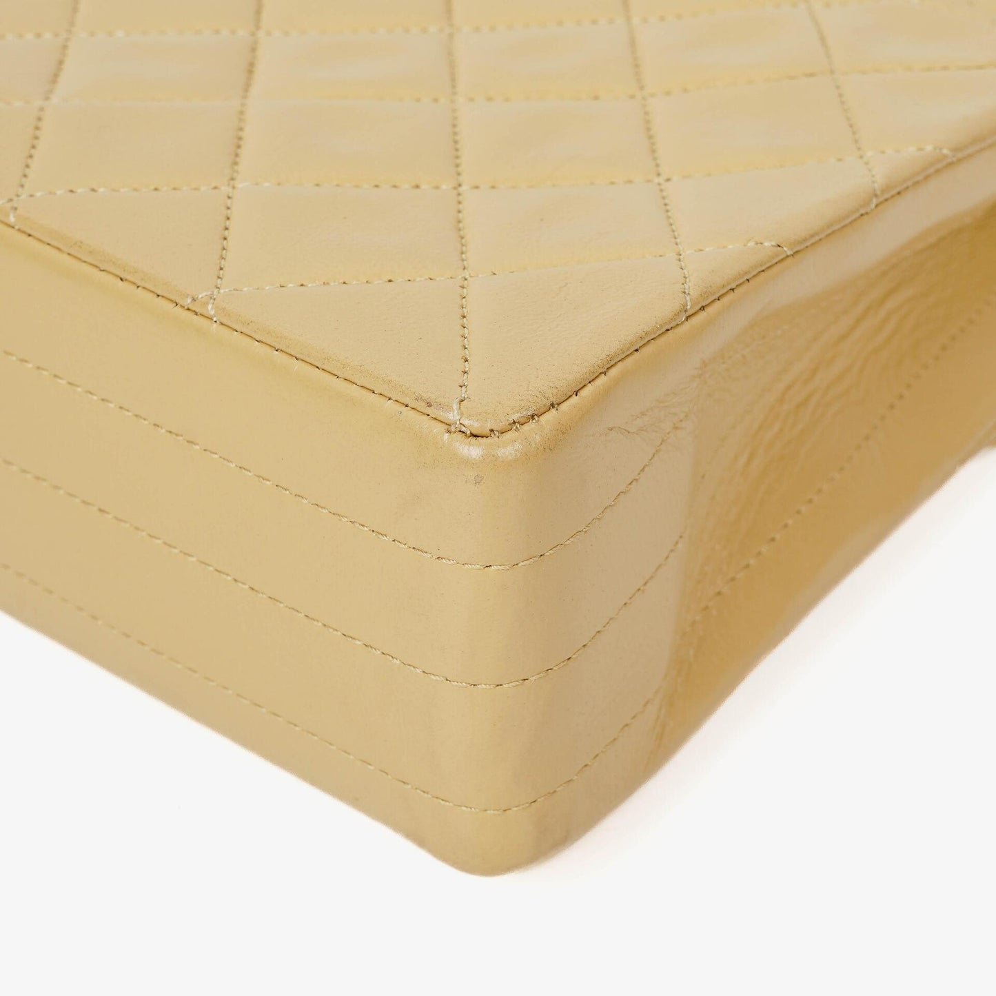 Chanel Half-Moon Flap Bag Beige Quilted Lambskin 24K Gold-Plated Hardware