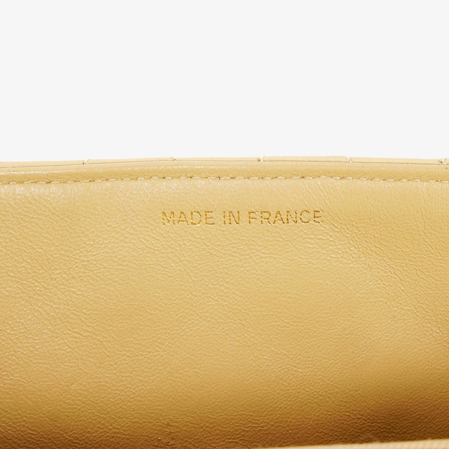 Chanel Half-Moon Flap Bag Beige Quilted Lambskin 24K Gold-Plated Hardware