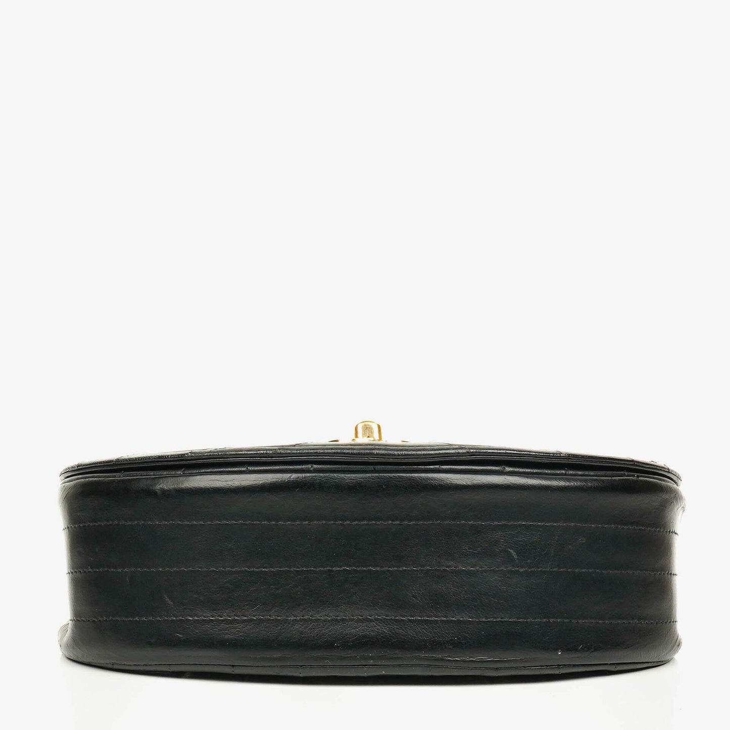 Chanel Half-Moon In Black Quilted Lambskin With 24K Gold-Plated Hardware