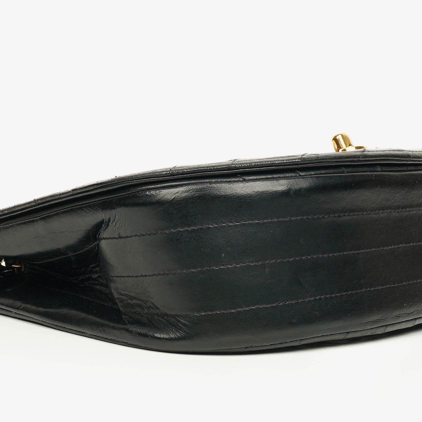 Chanel Half-Moon In Black Quilted Lambskin With 24K Gold-Plated Hardware