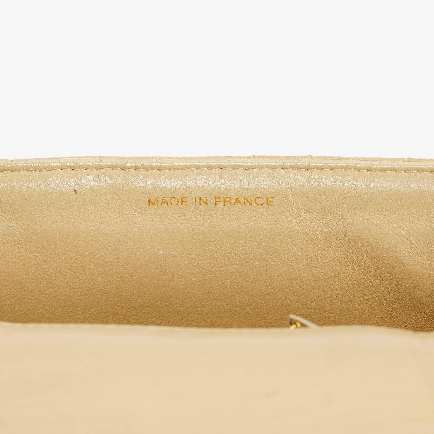 Chanel Jumbo CC Classic Single Flap Bag Beige Quilted Lambskin 24K Gold-Plated Hardware