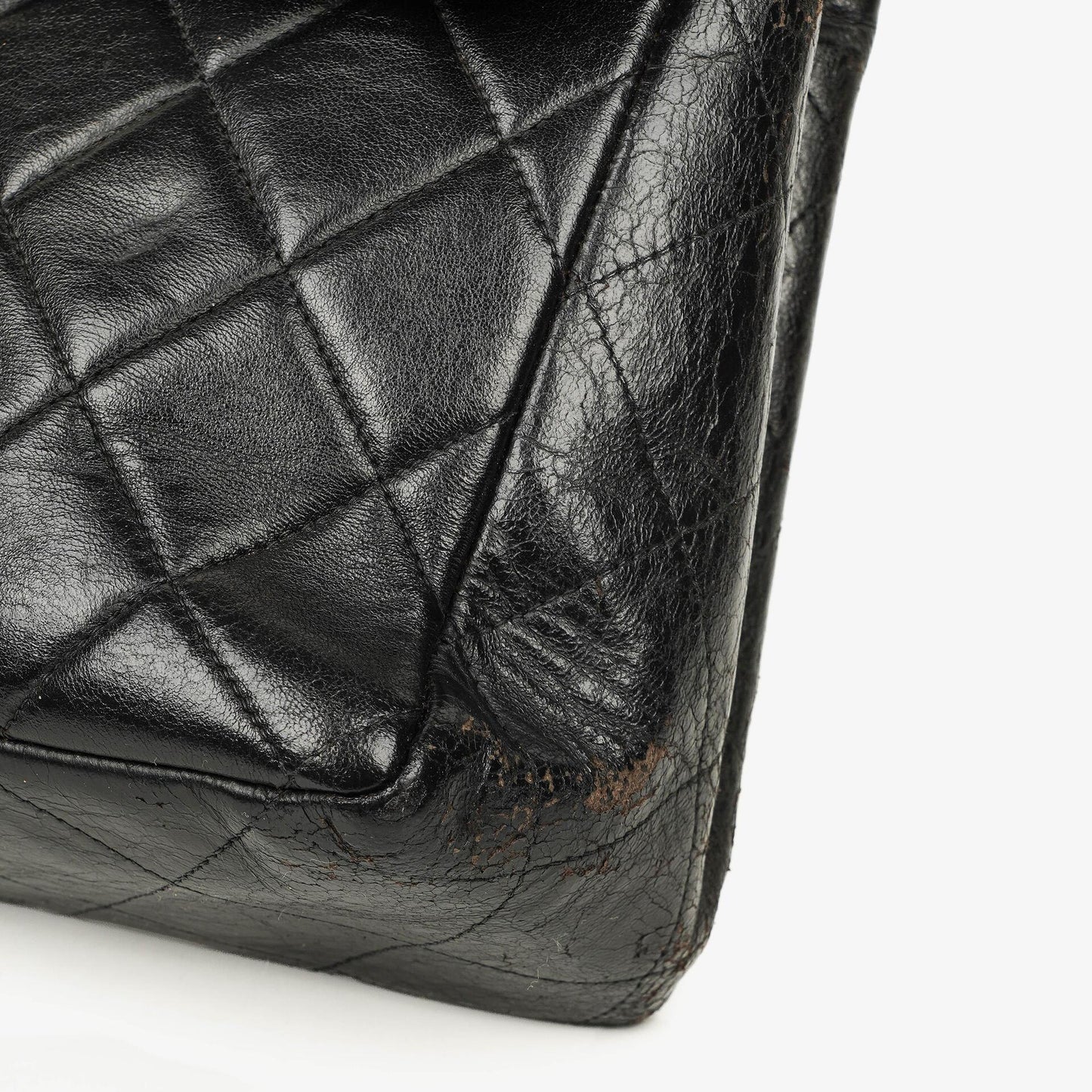 Chanel Jumbo CC Classic Single Flap Bag Black Quilted Lambskin 24K Gold-Plated Hardware