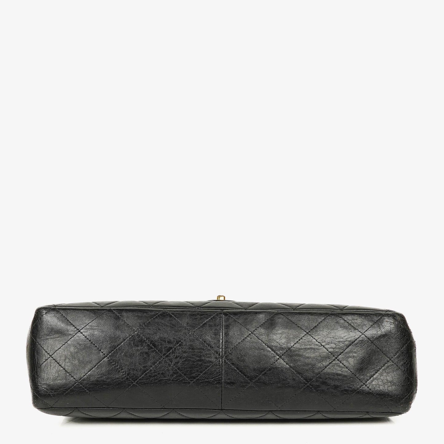 Chanel Jumbo CC Classic Single Flap Bag Black Quilted Lambskin 24K Gold-Plated Hardware