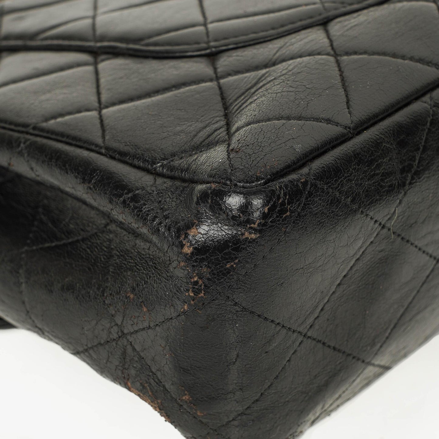 Chanel Jumbo CC Classic Single Flap Bag Black Quilted Lambskin 24K Gold-Plated Hardware