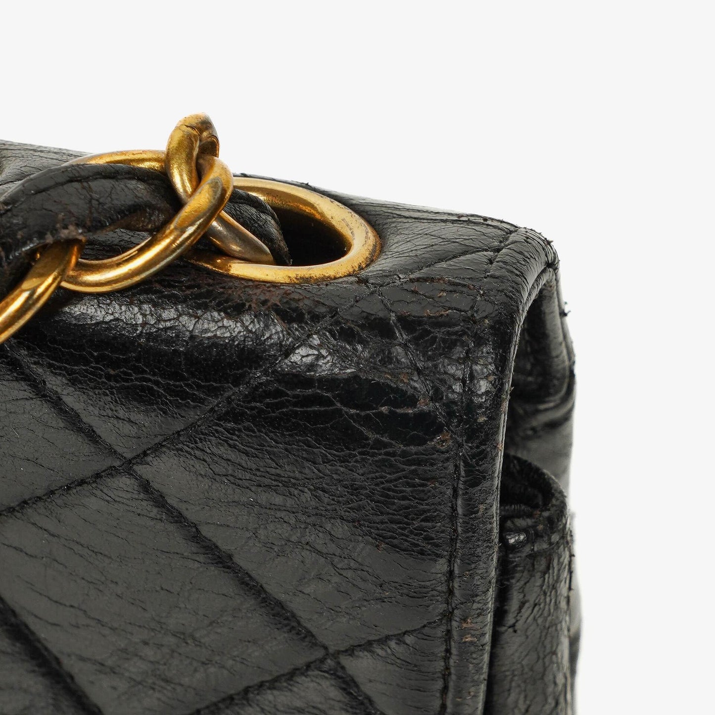 Chanel Jumbo CC Classic Single Flap Bag Black Quilted Lambskin 24K Gold-Plated Hardware