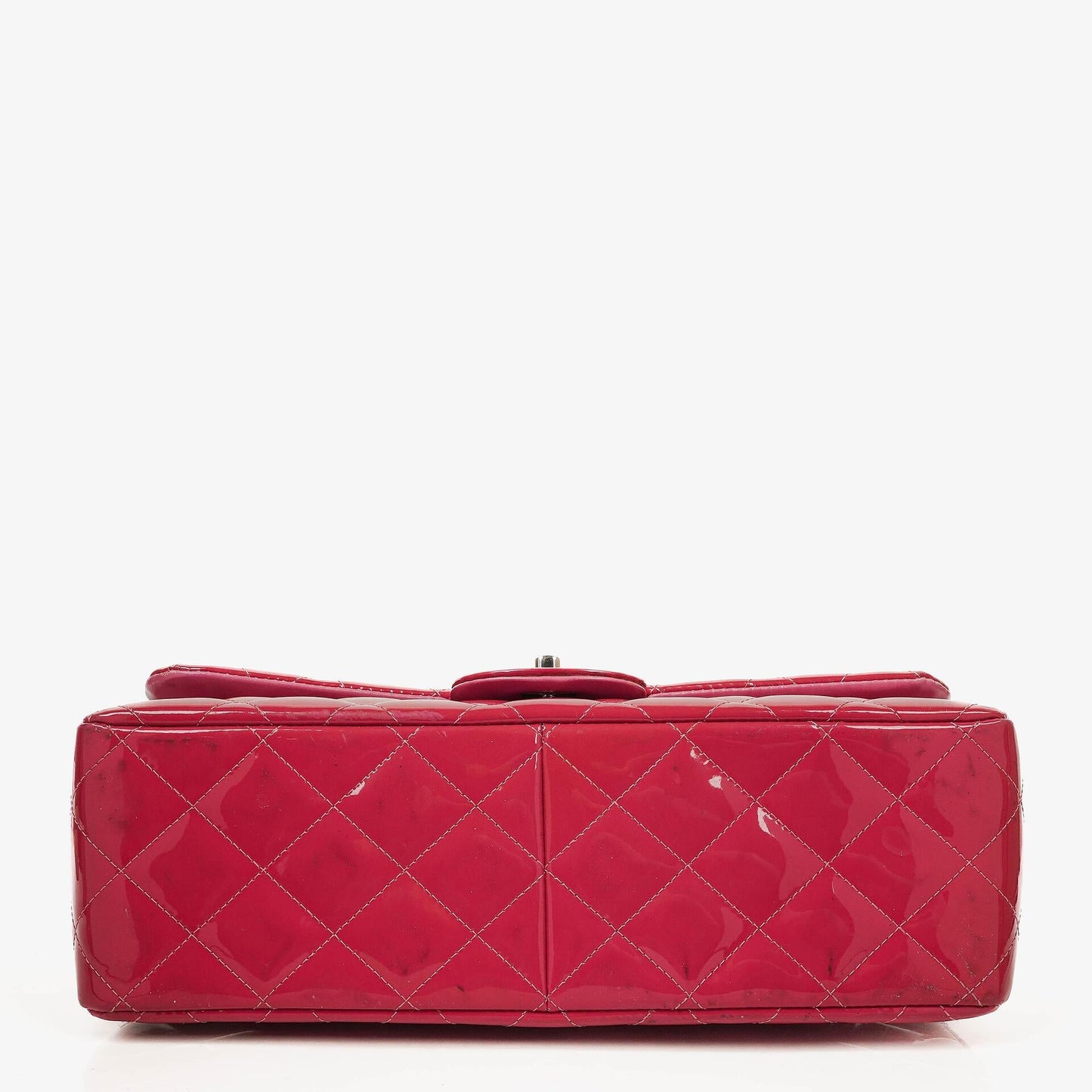 Chanel Jumbo Clasic Double Flap Patent Quilted Leather With Silver-tone Hardware