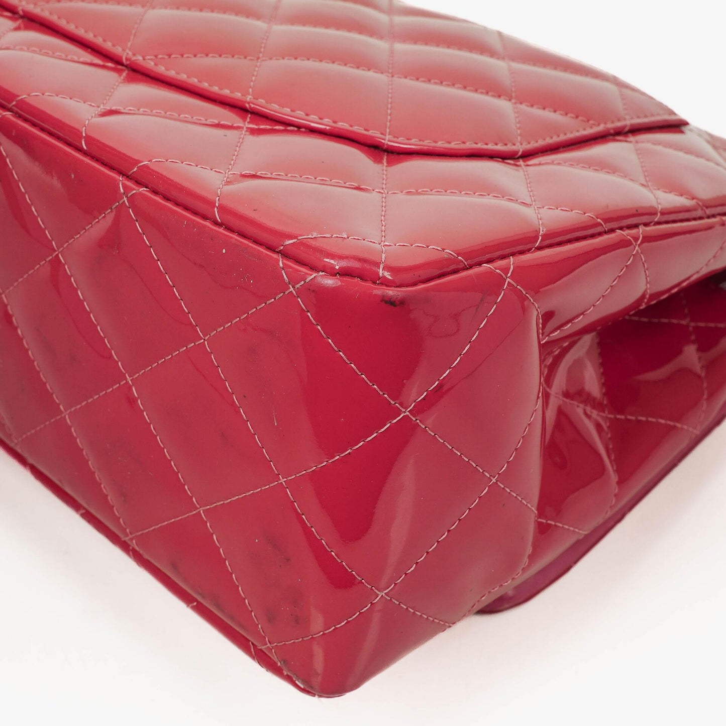 Chanel Jumbo Clasic Double Flap Patent Quilted Leather With Silver-tone Hardware