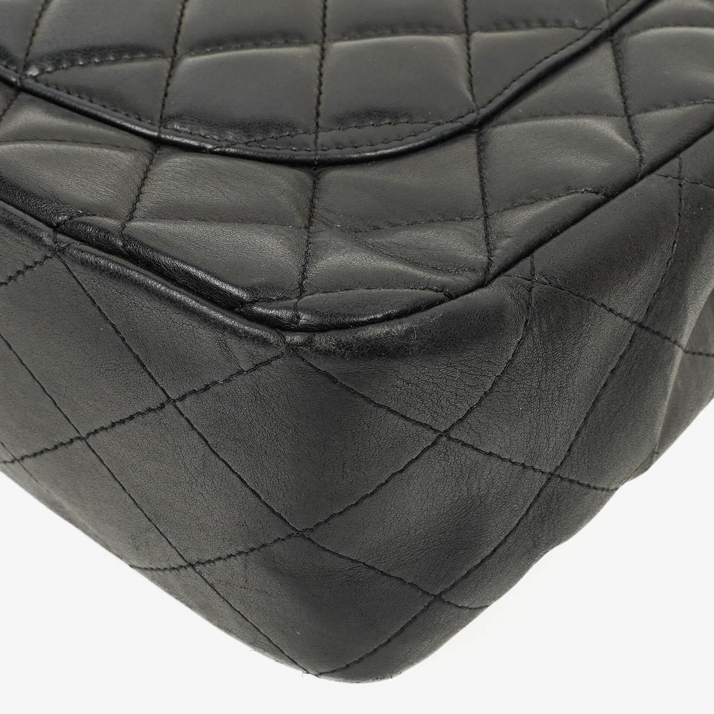 Chanel Jumbo Classic Black Quilted Leather Single Flap Bag With Silver - Tone Hardware