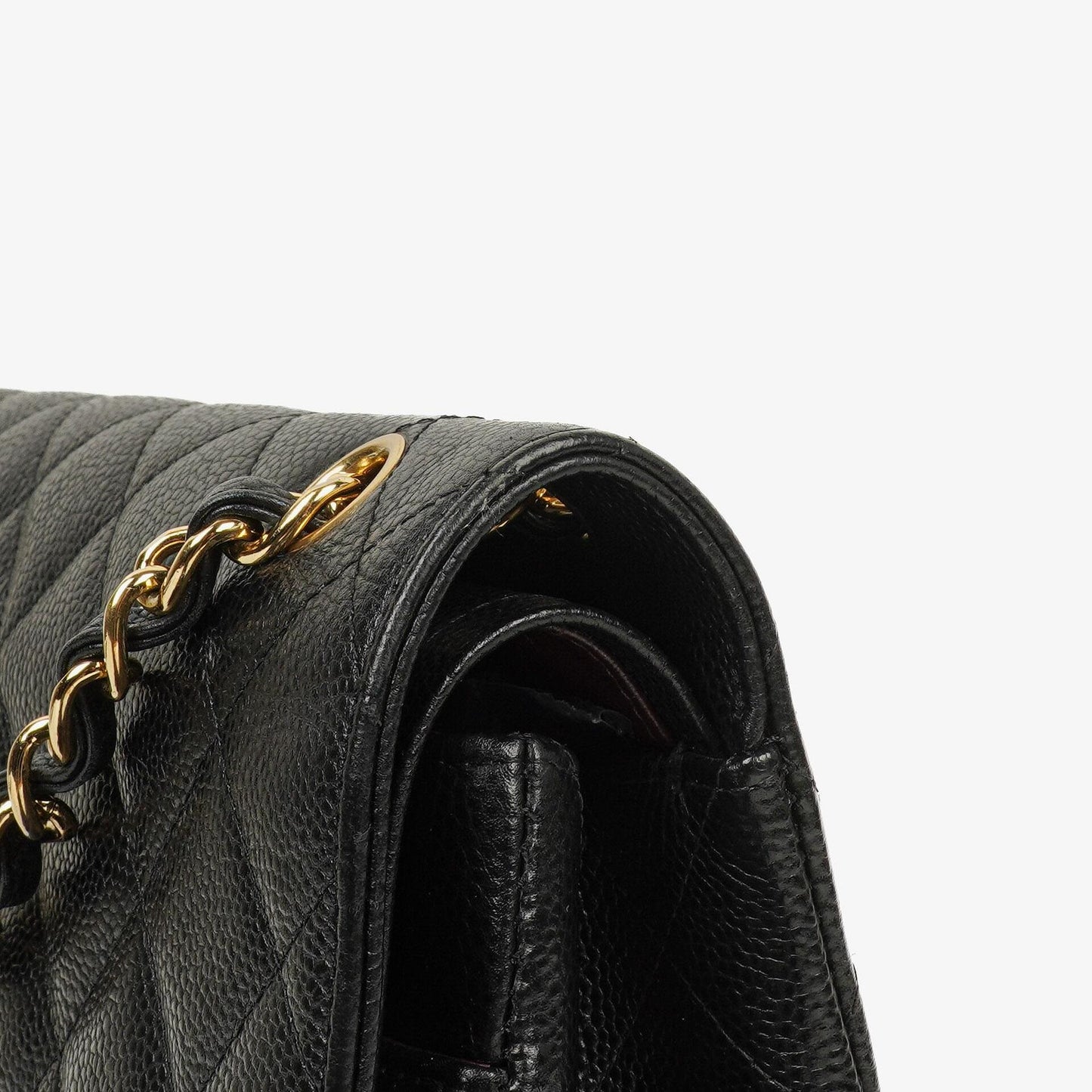 Chanel Jumbo Classic Double Flap Bag Black Quilted Caviar Gold-Tone Hardware
