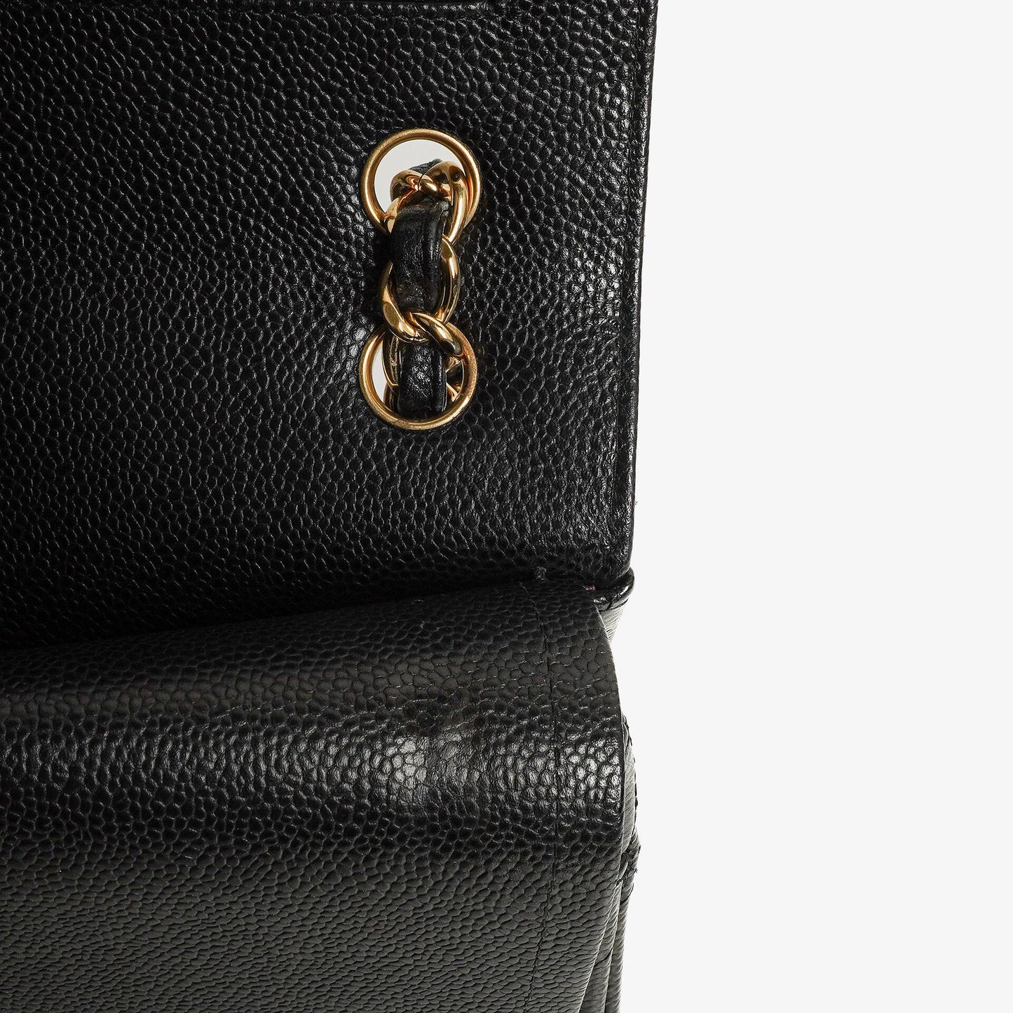 Chanel Jumbo Classic Double Flap Bag Black Quilted Caviar Gold-Tone Hardware