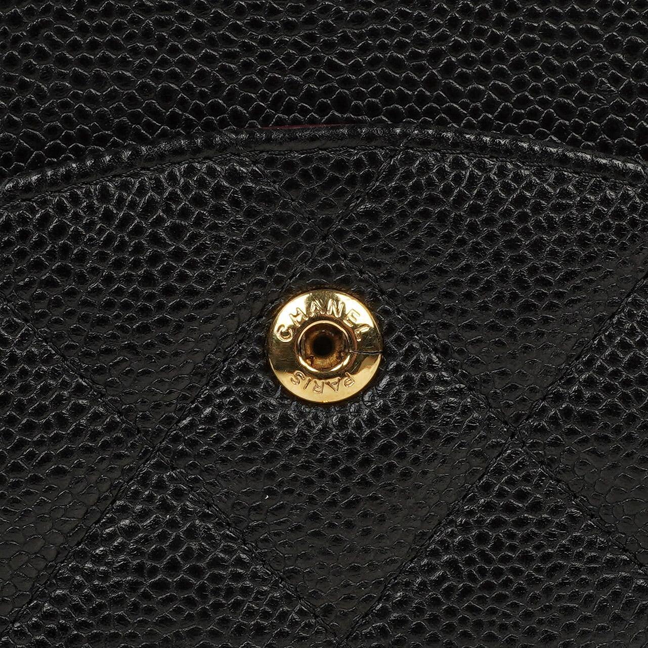 Chanel Jumbo Classic Double Flap Bag Black Quilted Caviar Gold-Tone Hardware