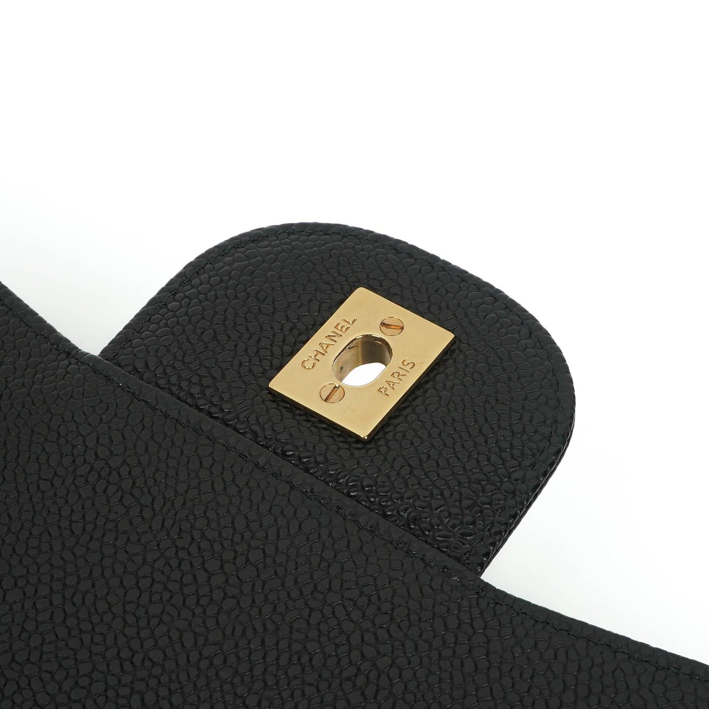 Chanel Jumbo Classic Black Quilted Caviar Double Flap Bag Gold Hardware