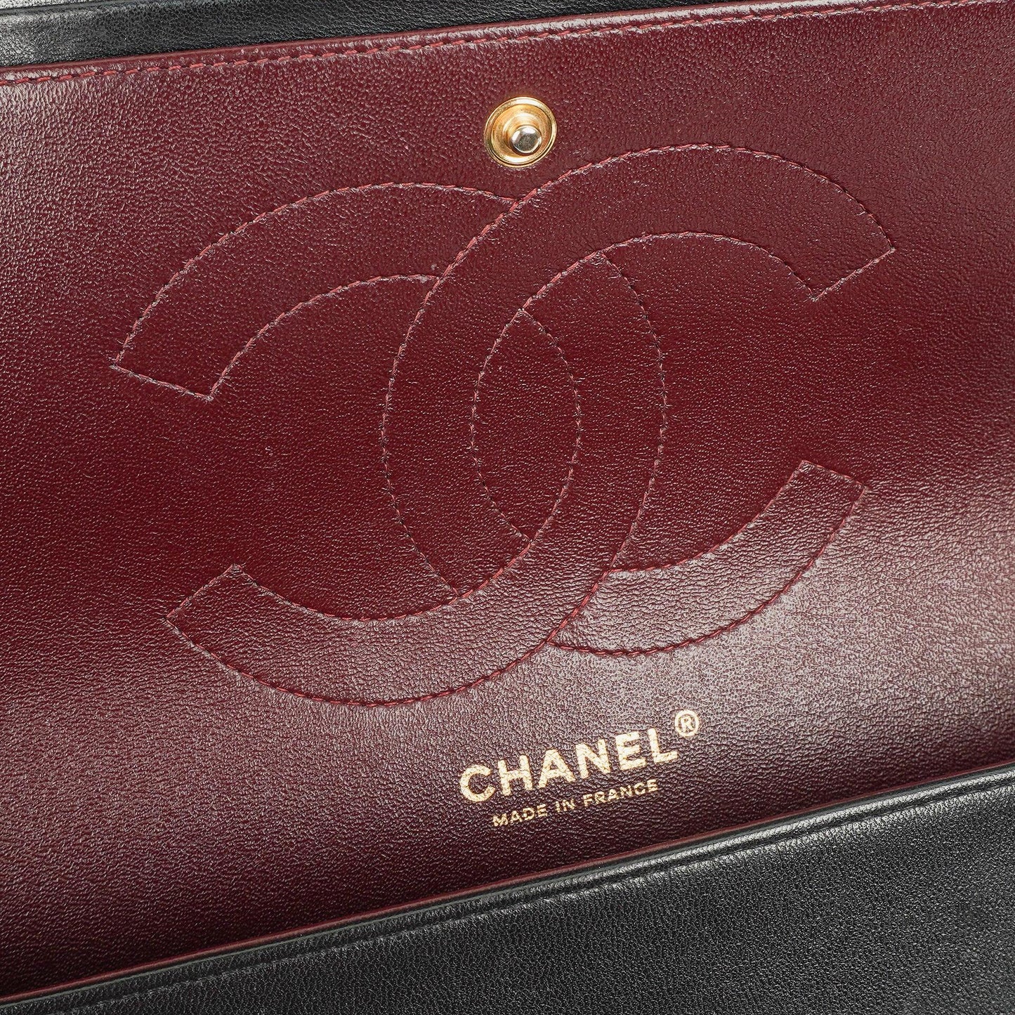 Chanel Jumbo Classic Double Flap Bag Black Quilted Lambskin With Golden-Tone Hardware