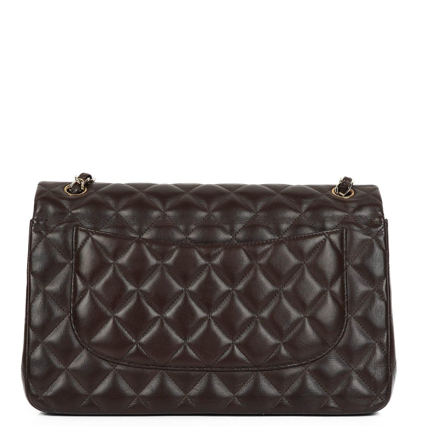 Chanel Jumbo Classic Double Flap Bag In Brown Quilted Lambskin And Gold-Plated Hardware