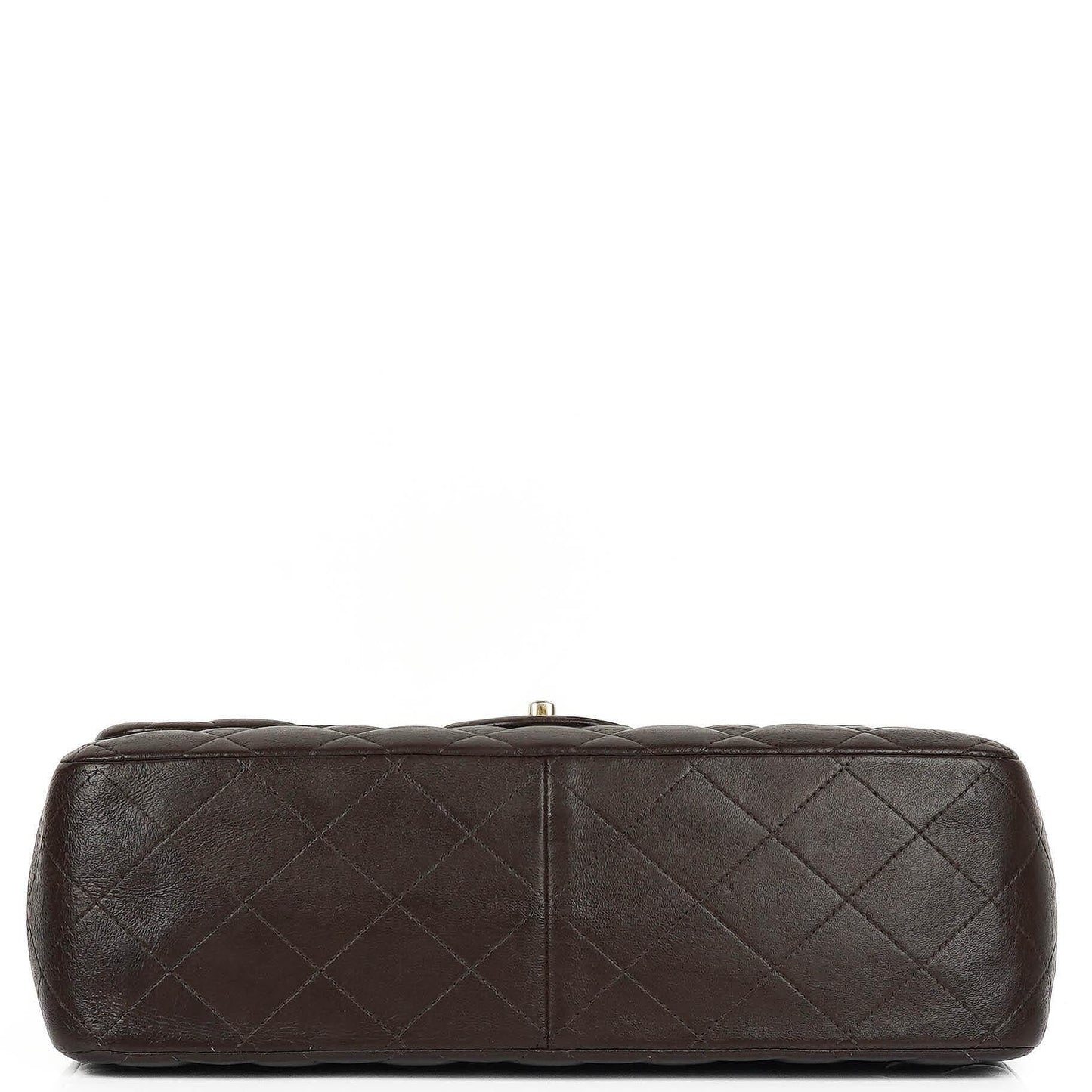 Chanel Jumbo Classic Double Flap Bag In Brown Quilted Lambskin And Gold-Plated Hardware