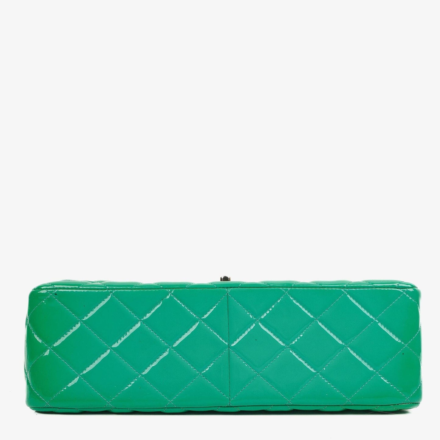 Chanel Jumbo Classic Double Flap Bag Turquoise Quilted Patent Leather With Silver-Tone Hardware