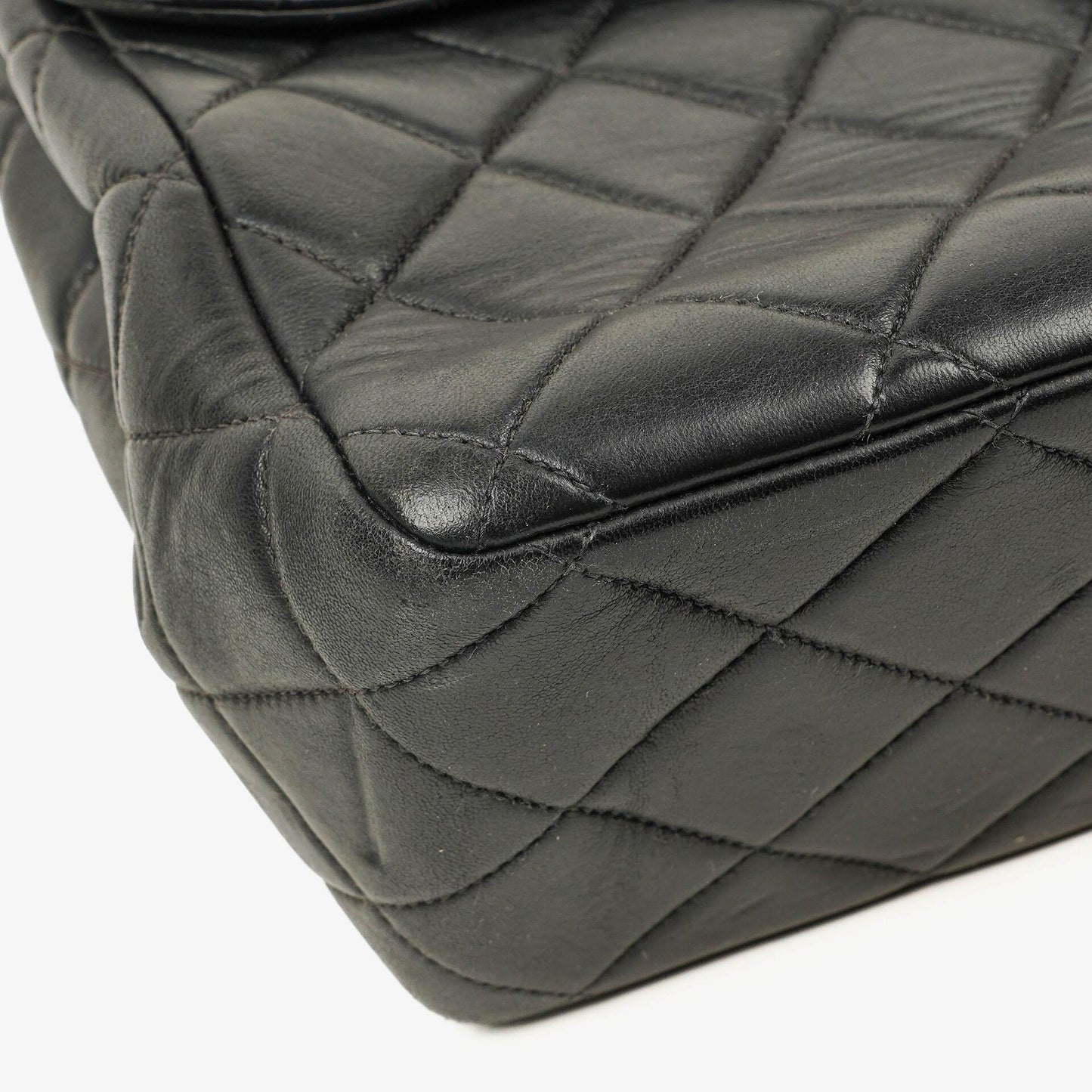 Chanel Jumbo Classic Single Flap Bag Black Quilted Lambskin 24K Gold-Plated Hardware