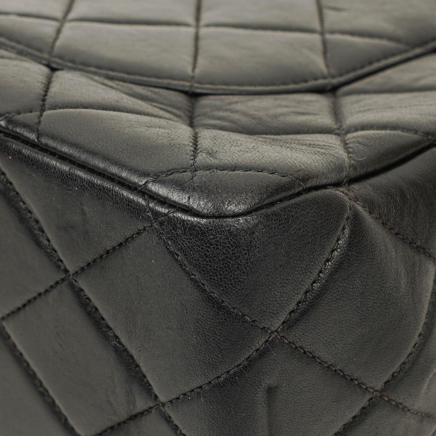 Chanel Jumbo Classic Single Flap Bag Black Quilted Lambskin 24K Gold-Plated Hardware