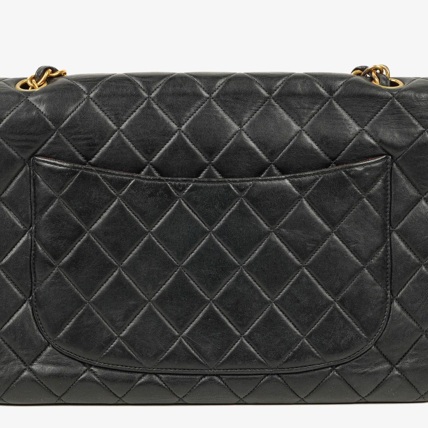 Chanel Jumbo Classic Single Flap Bag Black Quilted Lambskin 24K Gold-Plated Hardware