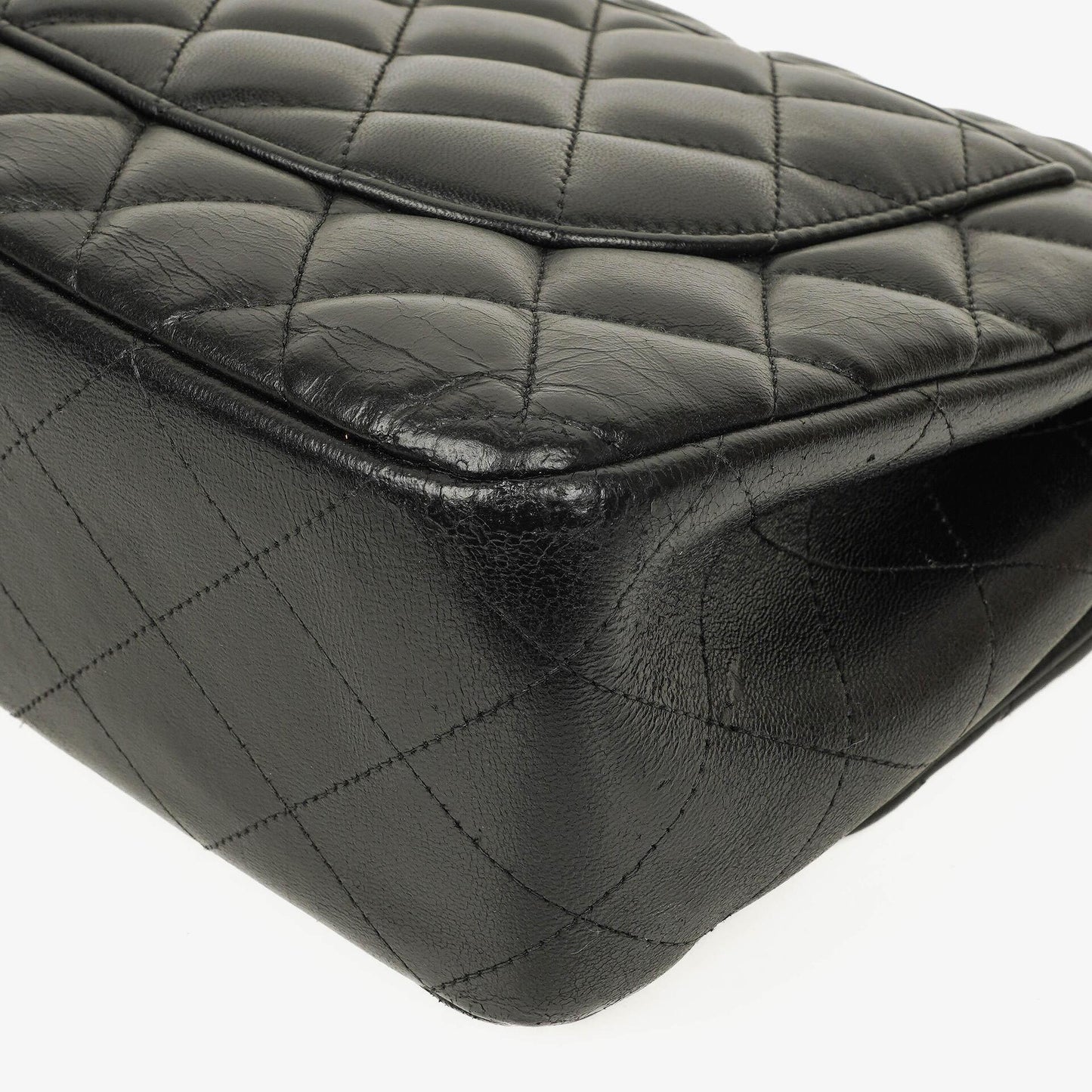 Chanel Jumbo Classic Single Flap Bag Black Quilted Lambskin Gold-Tone Hardware