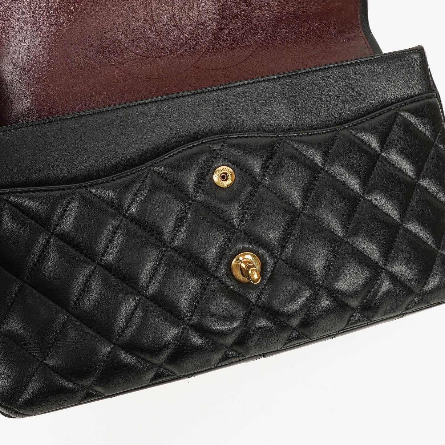 Chanel Jumbo Classic Single Flap Bag Black Quilted Lambskin Gold-Tone Hardware