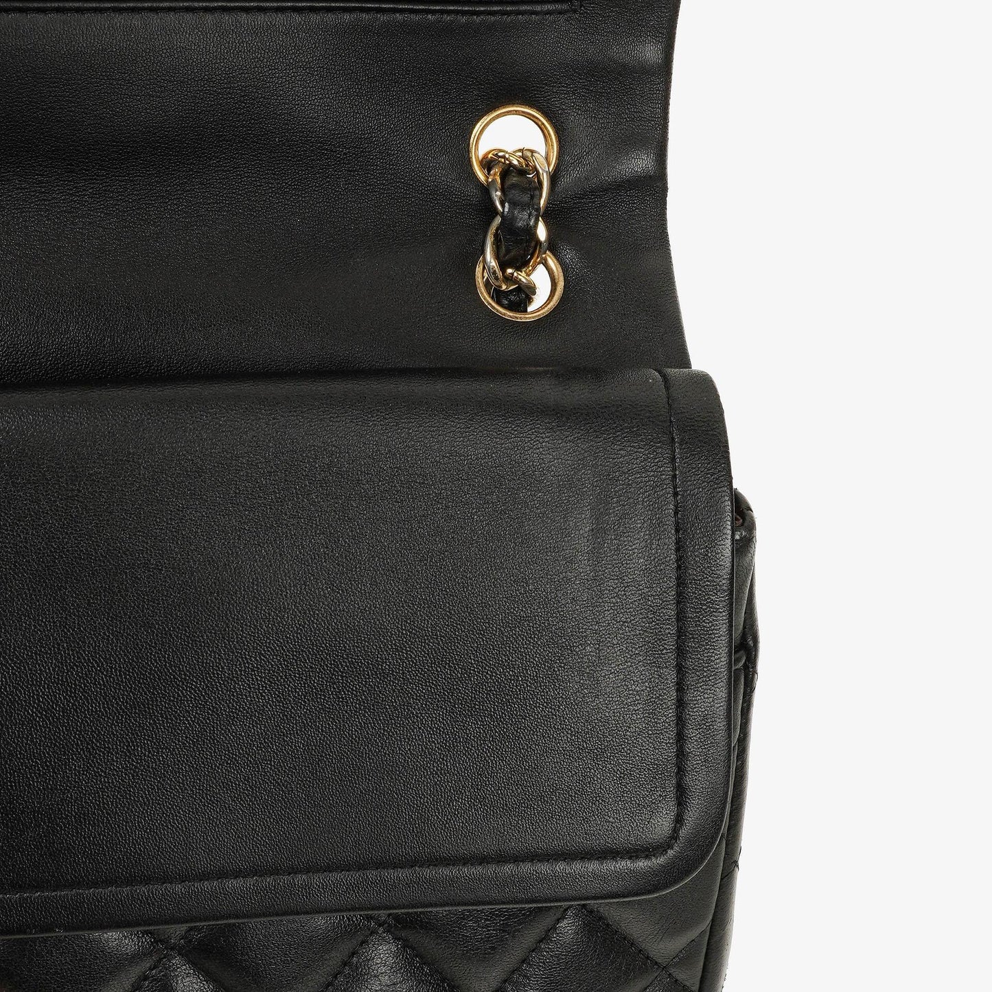 Chanel Jumbo Classic Single Flap Bag Black Quilted Lambskin Gold-Tone Hardware