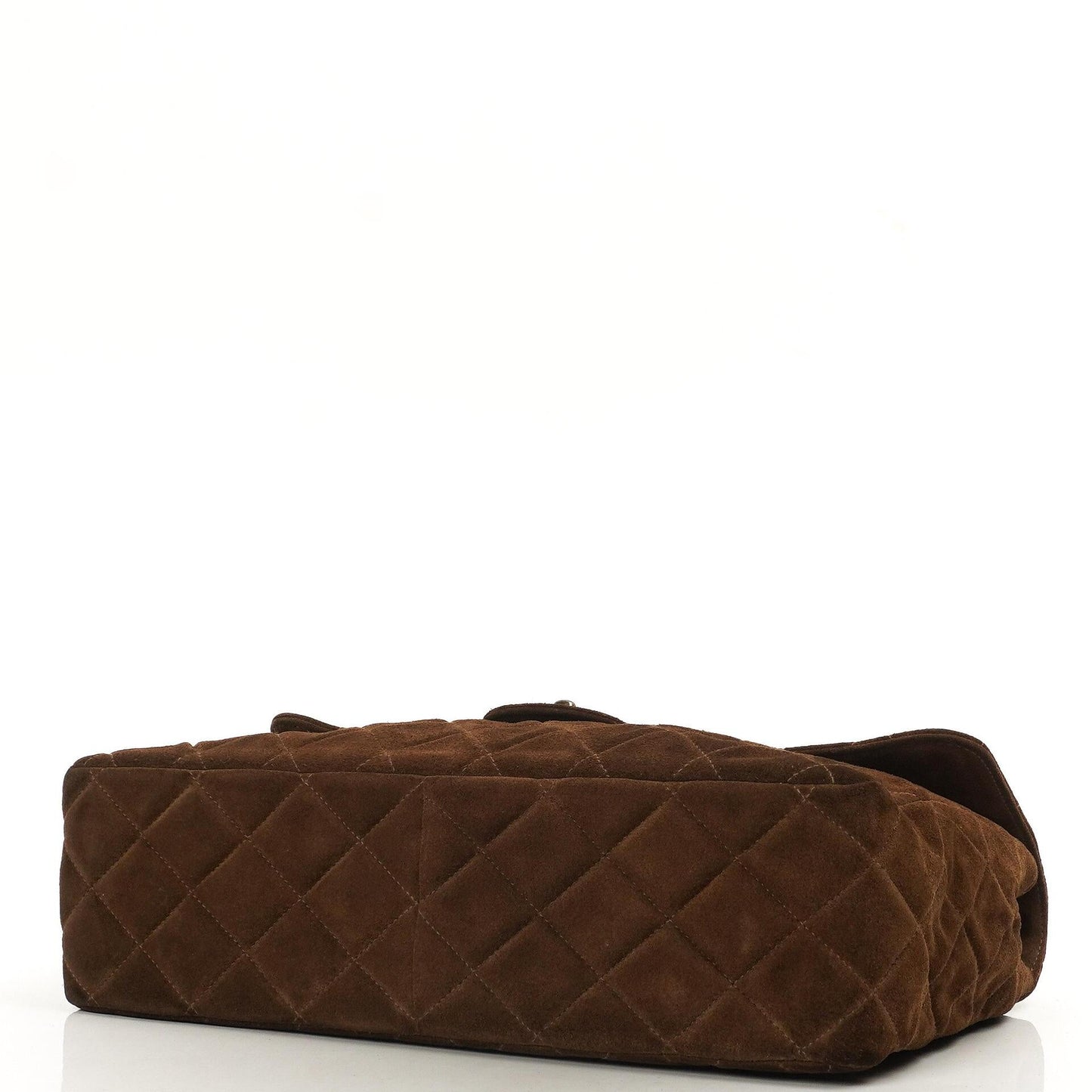 Chanel Jumbo Classic Single Flap Bag Brown Quilted Suede With Aged Gold Hardware