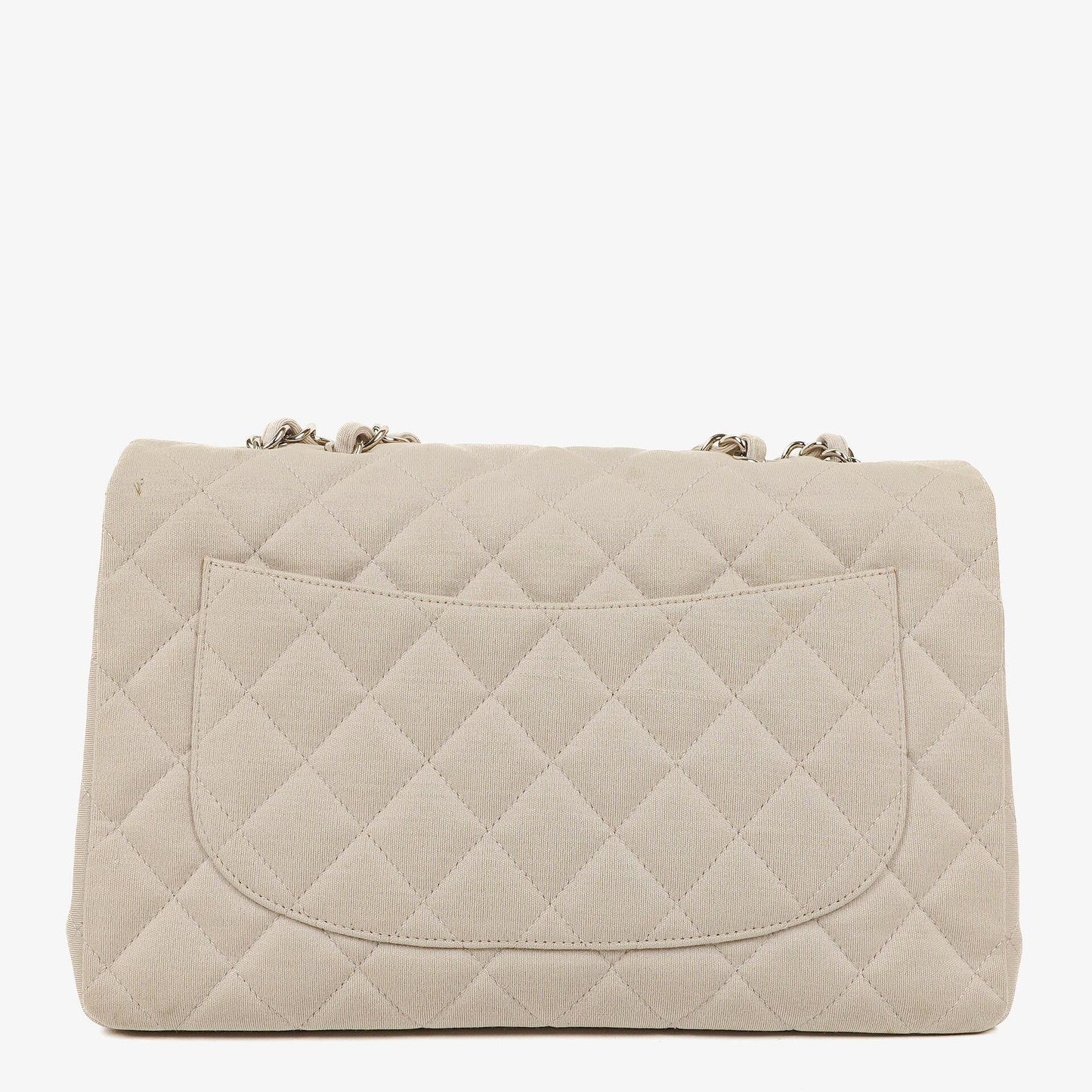 Chanel Jumbo Classic Single Flap Bag Jersey Silver-Tone Hardware