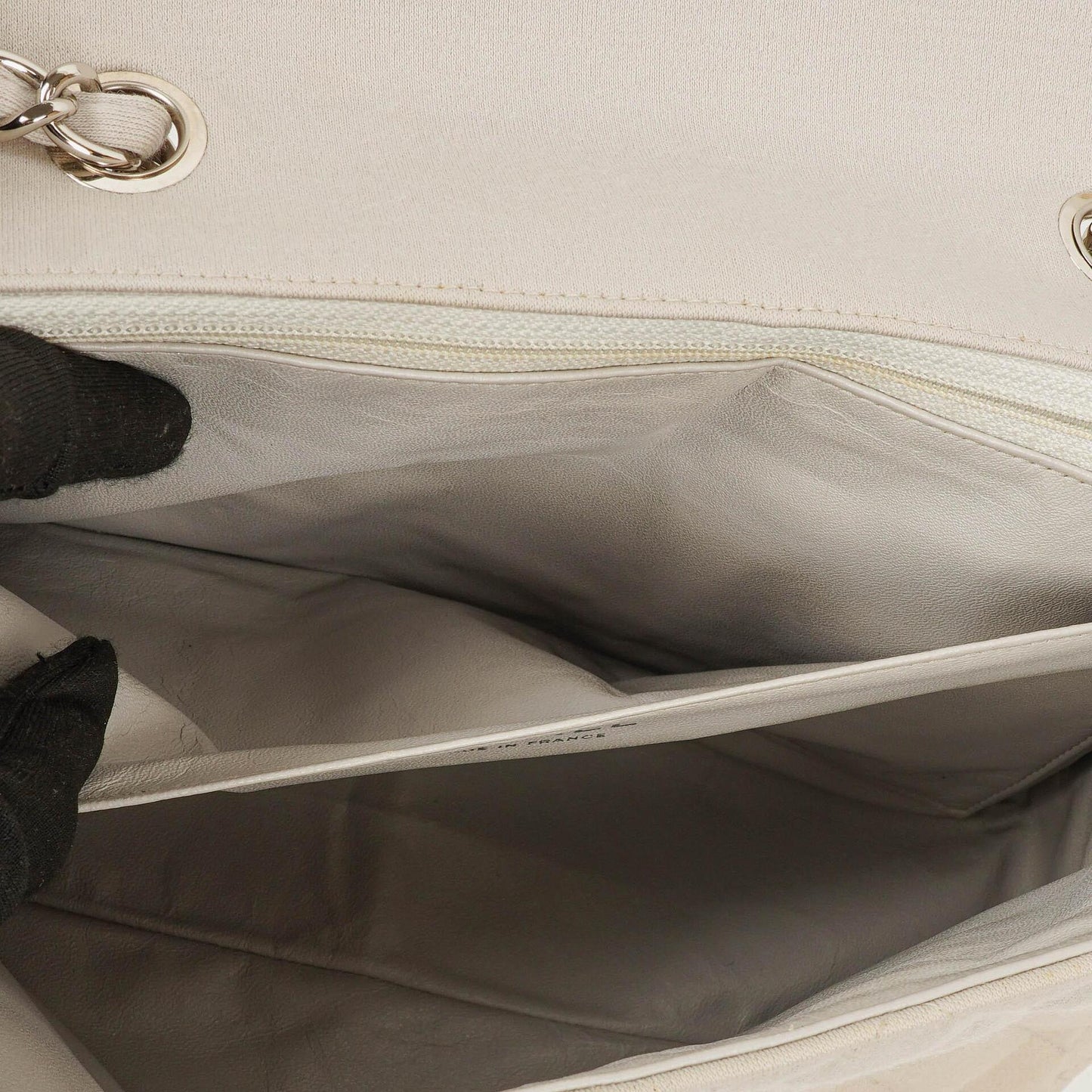 Chanel Jumbo Classic Single Flap Bag Jersey Silver-Tone Hardware
