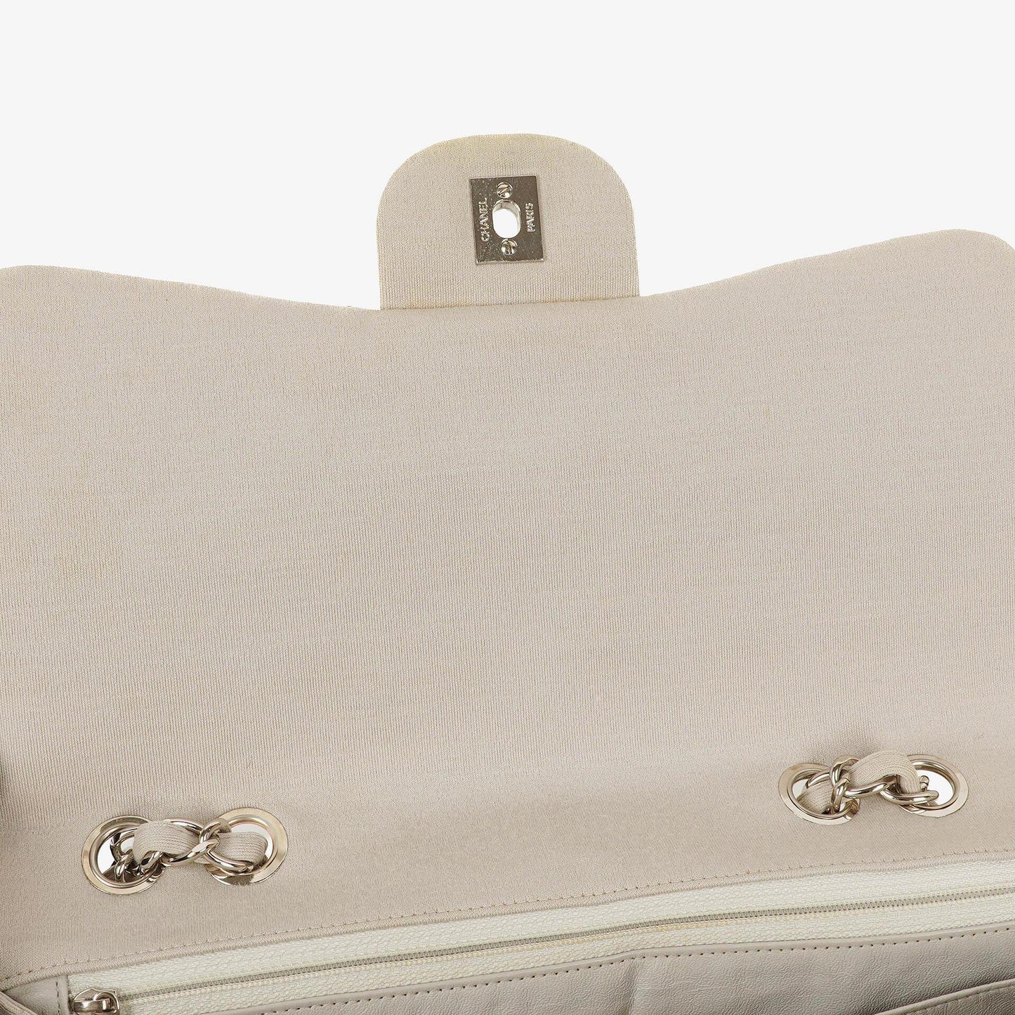 Chanel Jumbo Classic Single Flap Bag Jersey Silver-Tone Hardware