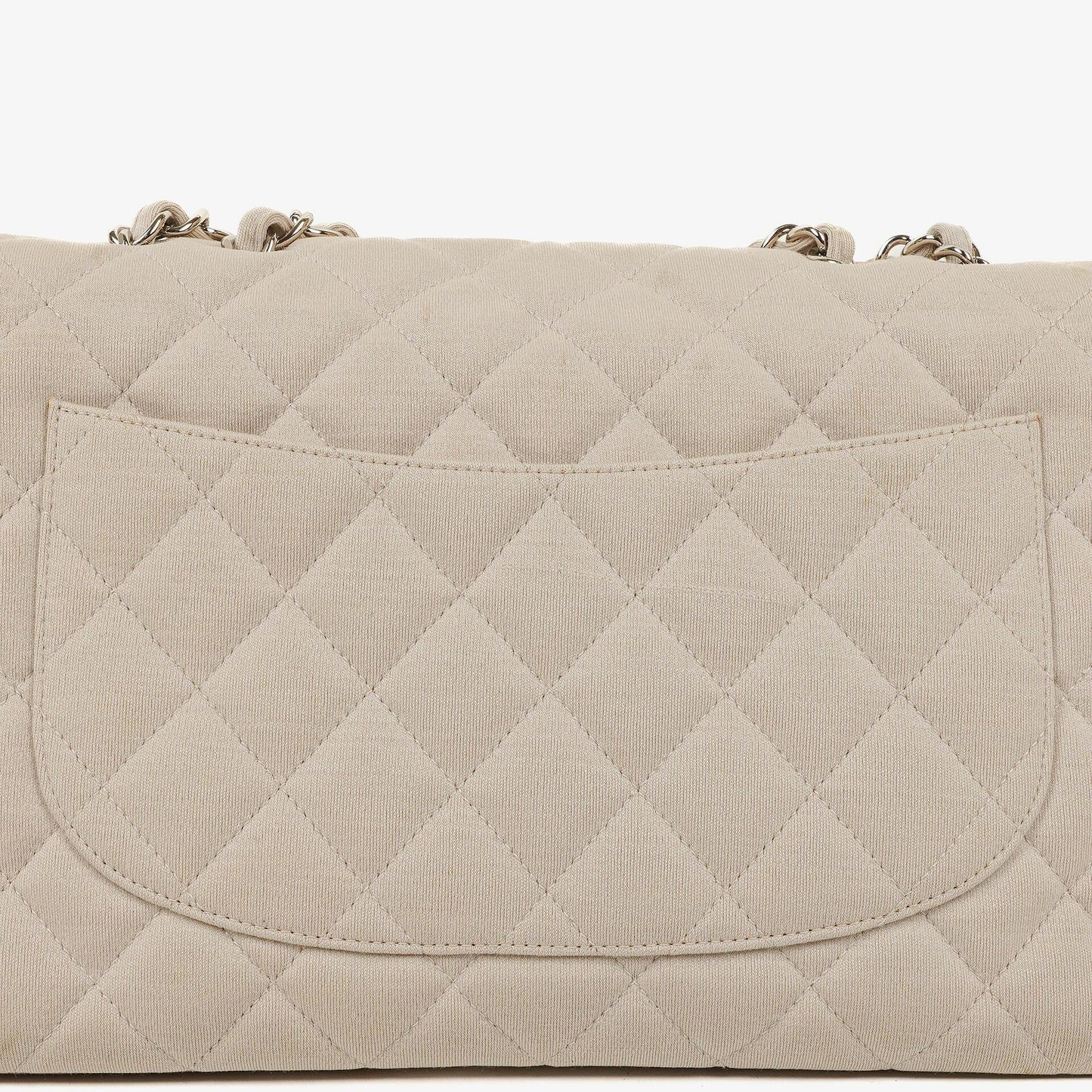 Chanel Jumbo Classic Single Flap Bag Jersey Silver-Tone Hardware