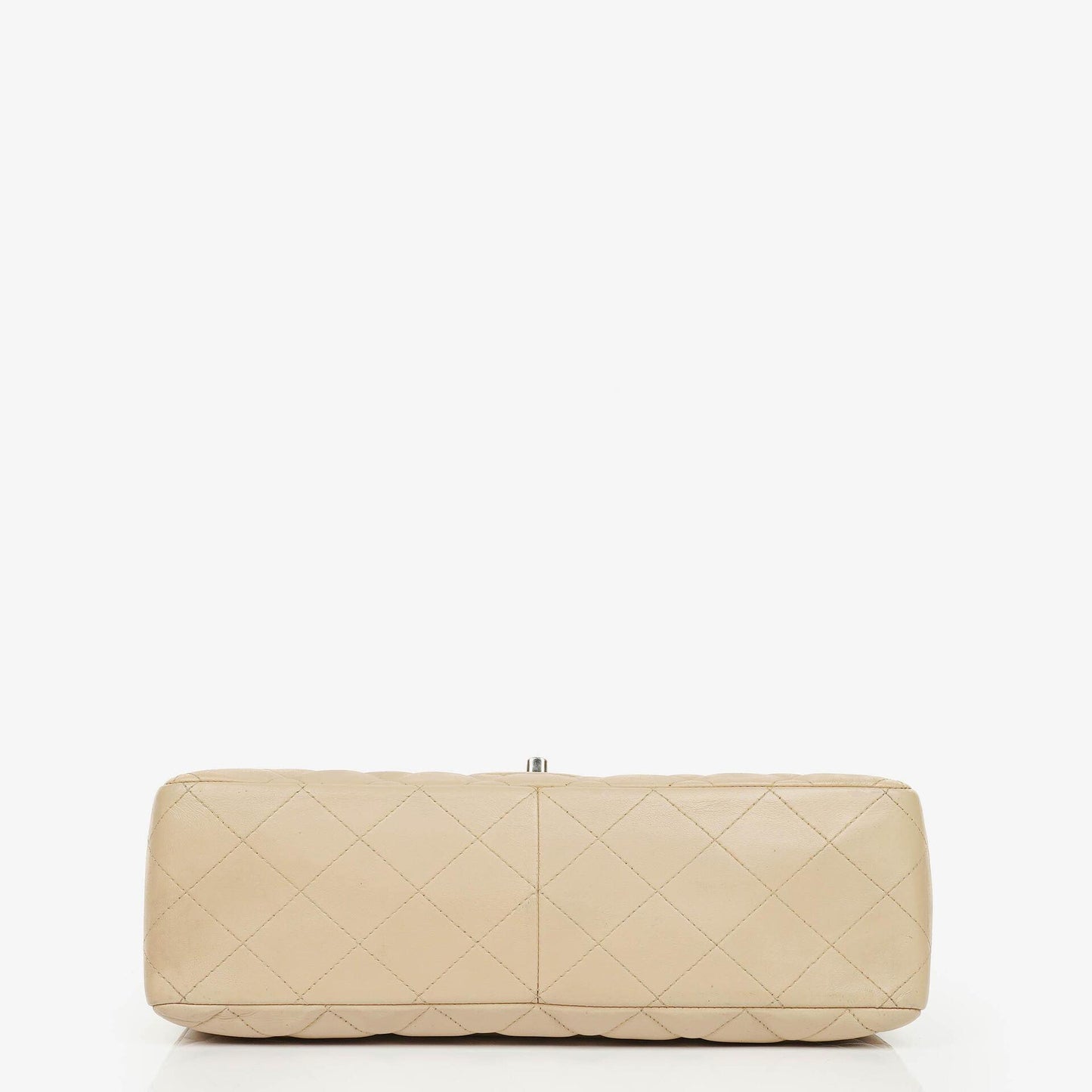 Chanel Jumbo Classic Single Flap Bag Quilted Lambskin Silver -Toned Hardware