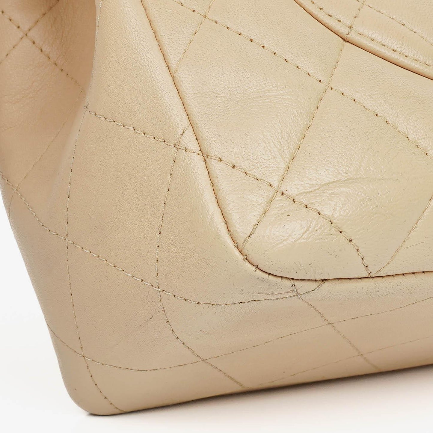 Chanel Jumbo Classic Single Flap Bag Quilted Lambskin Silver -Toned Hardware