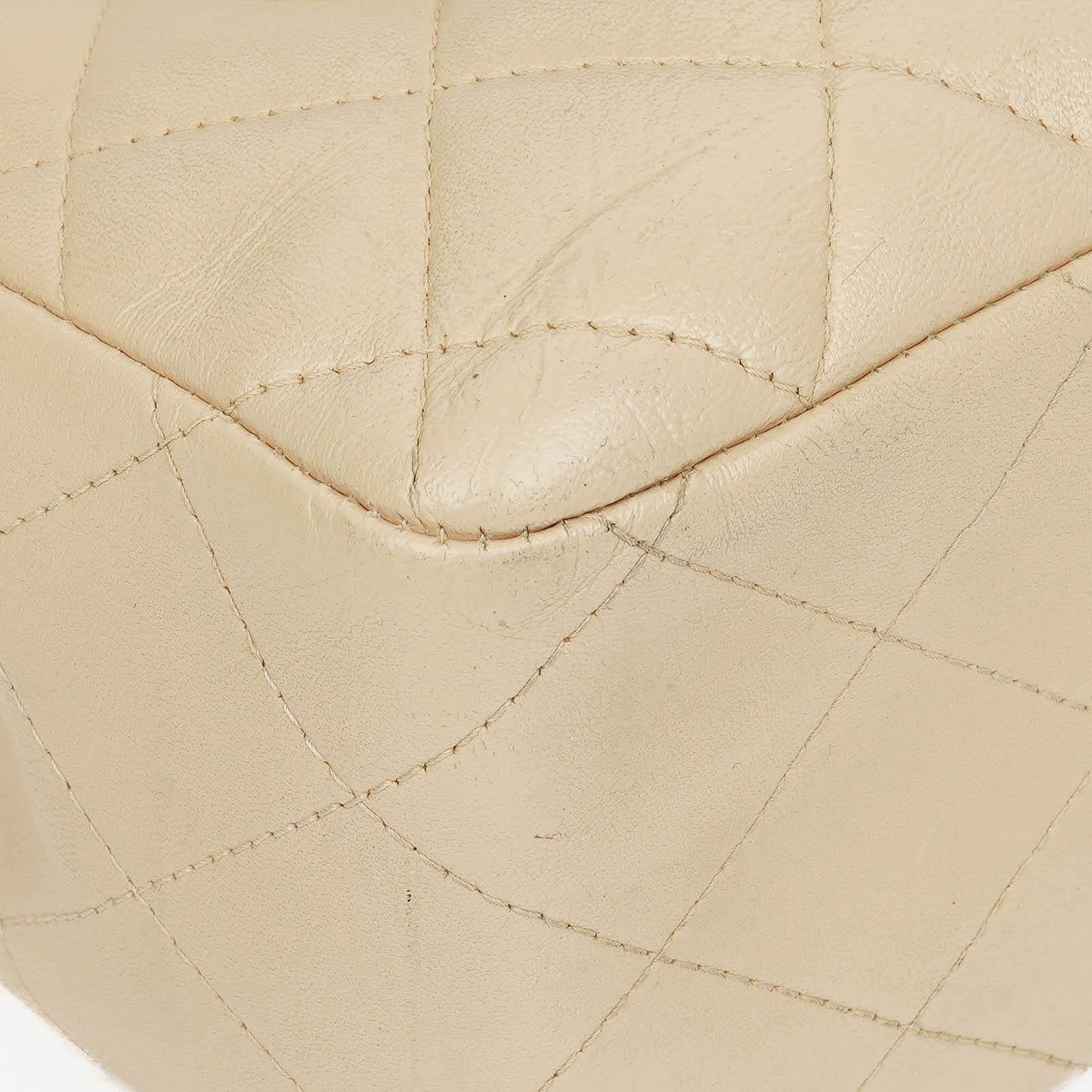 Chanel Jumbo Classic Single Flap Bag Quilted Lambskin Silver -Toned Hardware