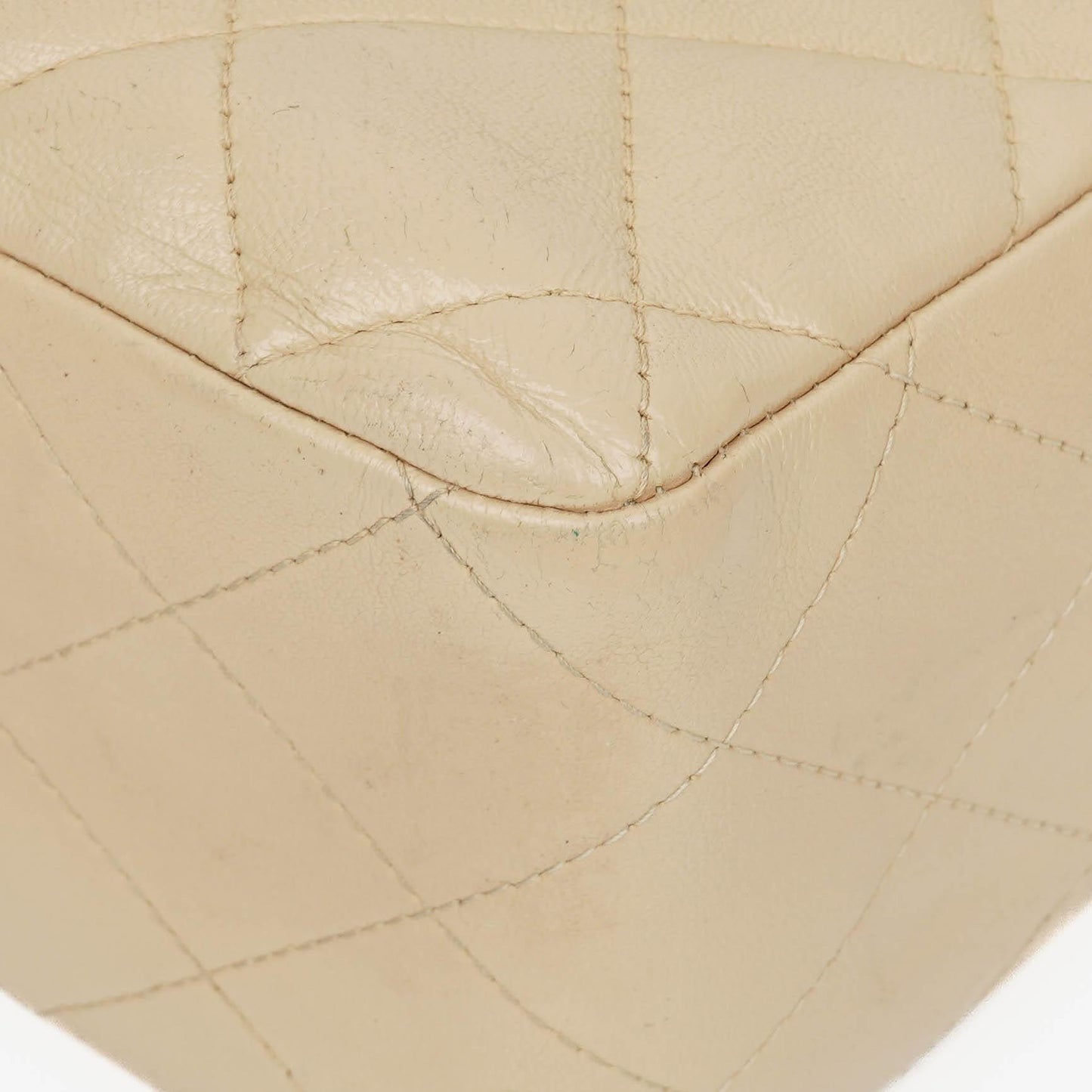 Chanel Jumbo Classic Single Flap Bag Quilted Lambskin Silver -Toned Hardware