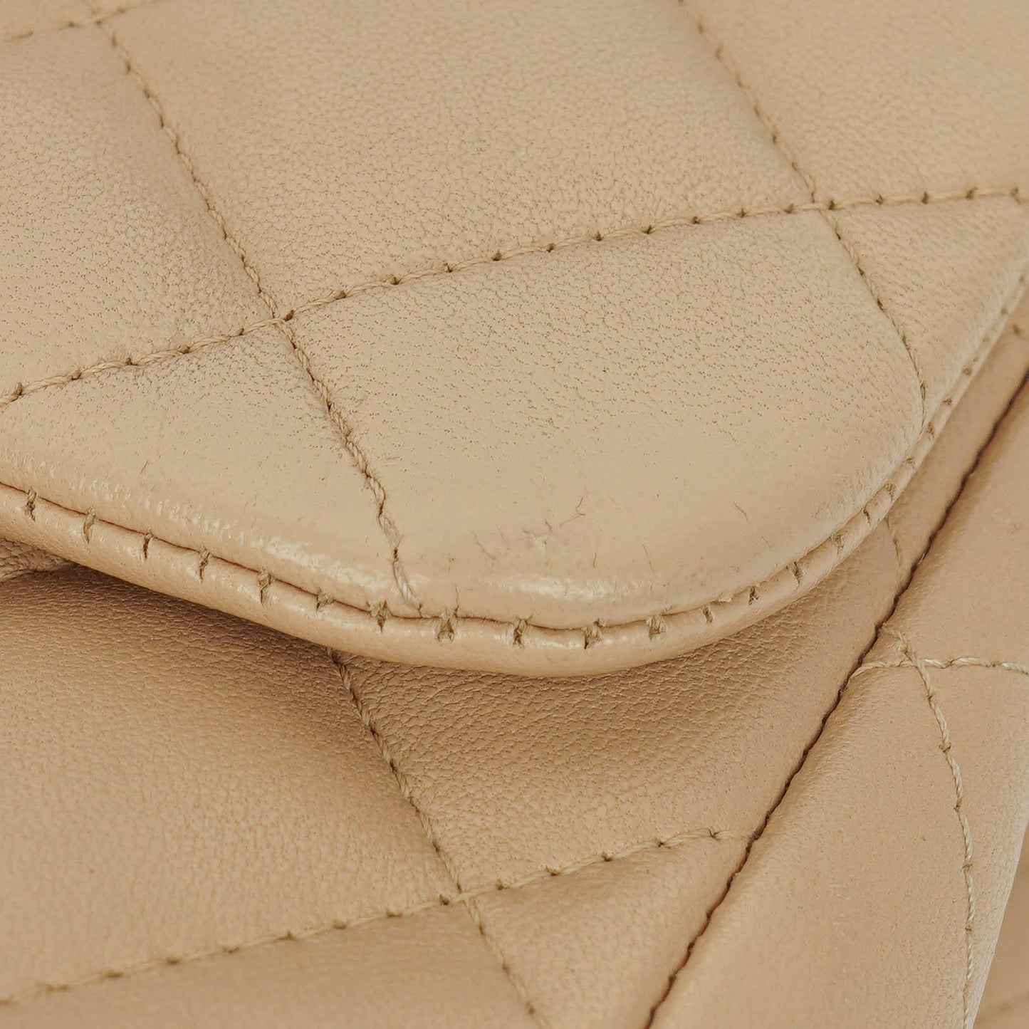 Chanel Jumbo Classic Single Flap Bag Quilted Lambskin Silver -Toned Hardware