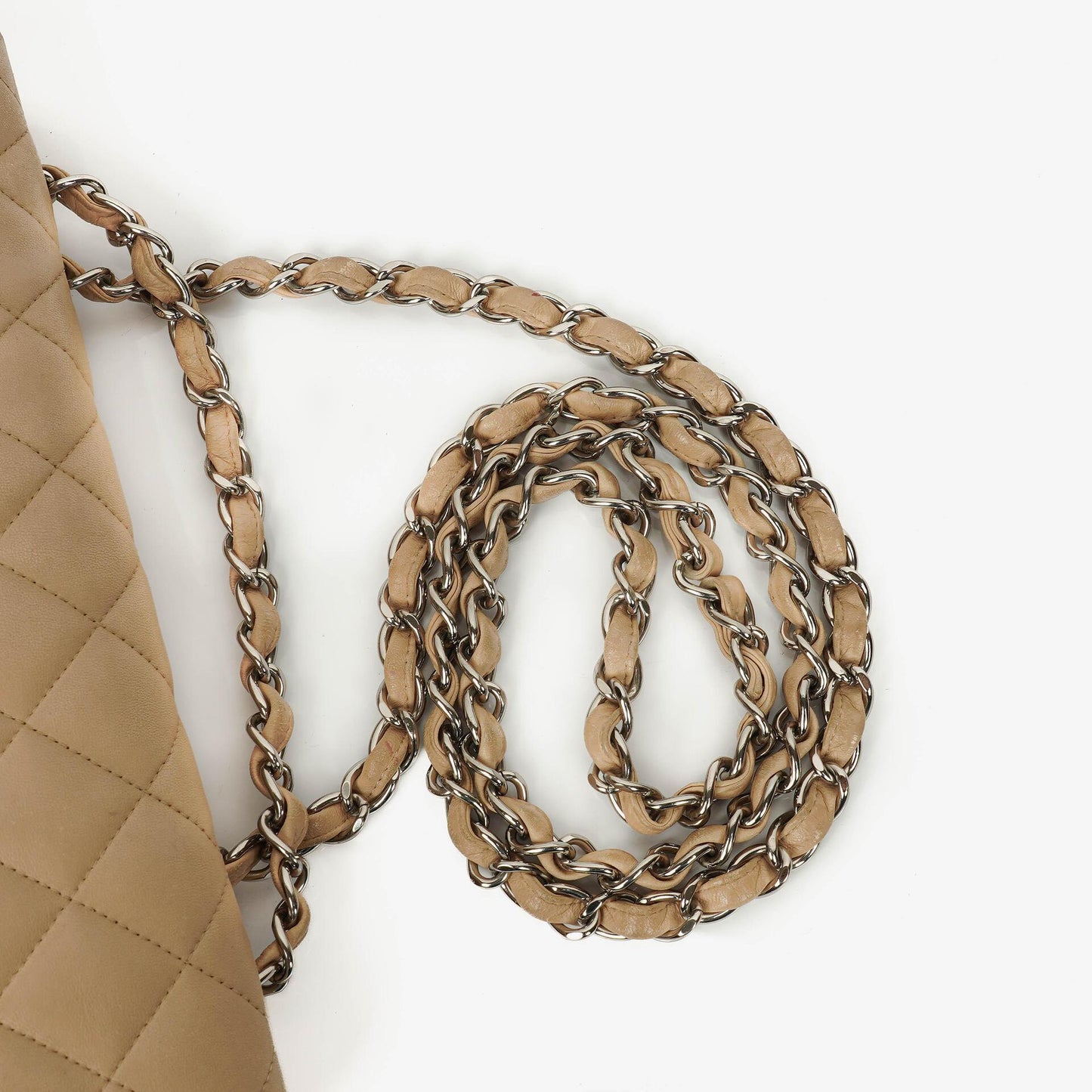 Chanel Jumbo Classic Single Flap Bag Quilted Lambskin Silver -Toned Hardware